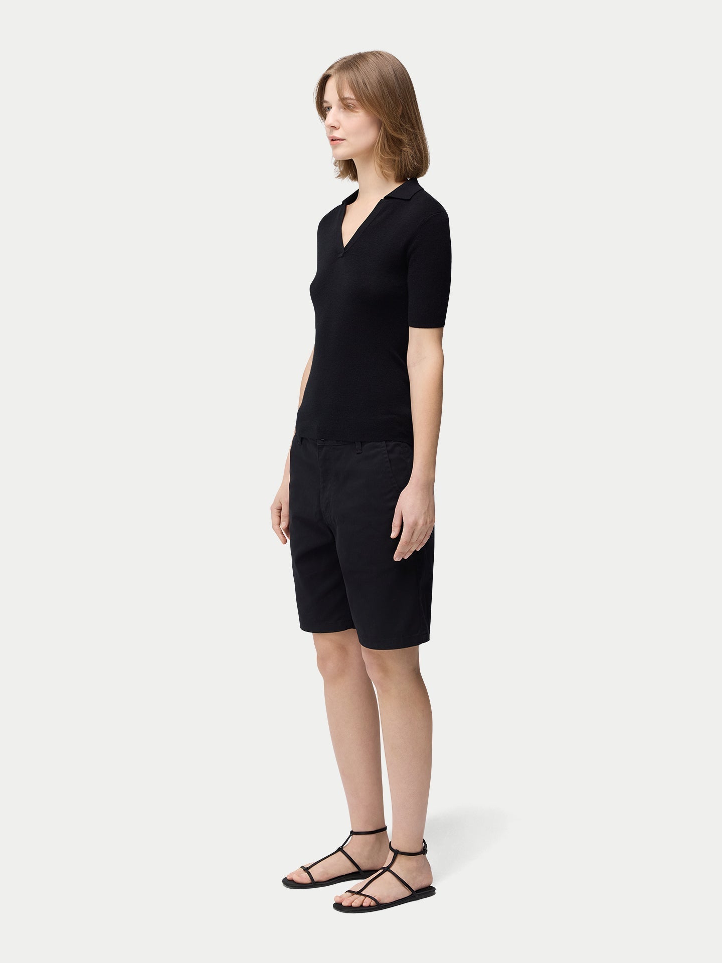 Polo en soie de cachemire pour femmes