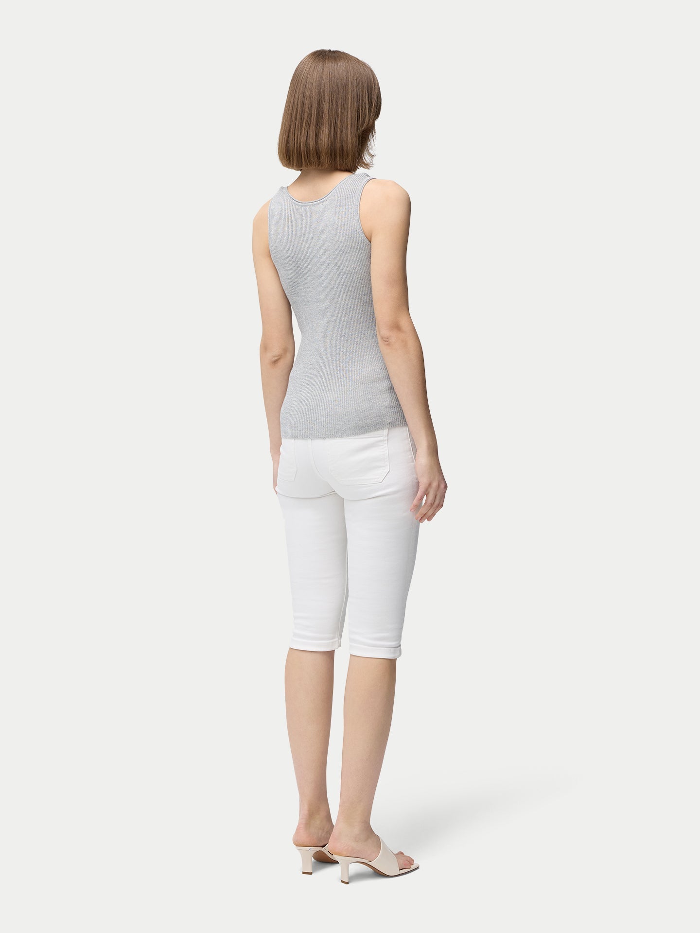 Women's Lightweight Cashmere Silk Tank Top Vapor Blue - Gobi Cashmere
