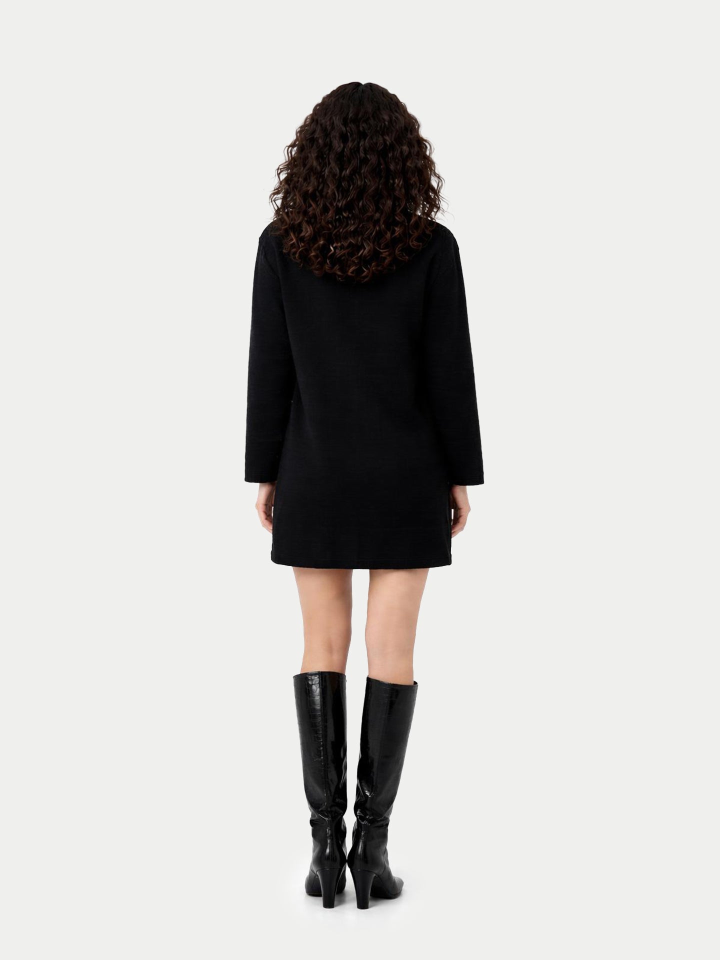 Robe en Cachemire Sans Coutures à Col Rond