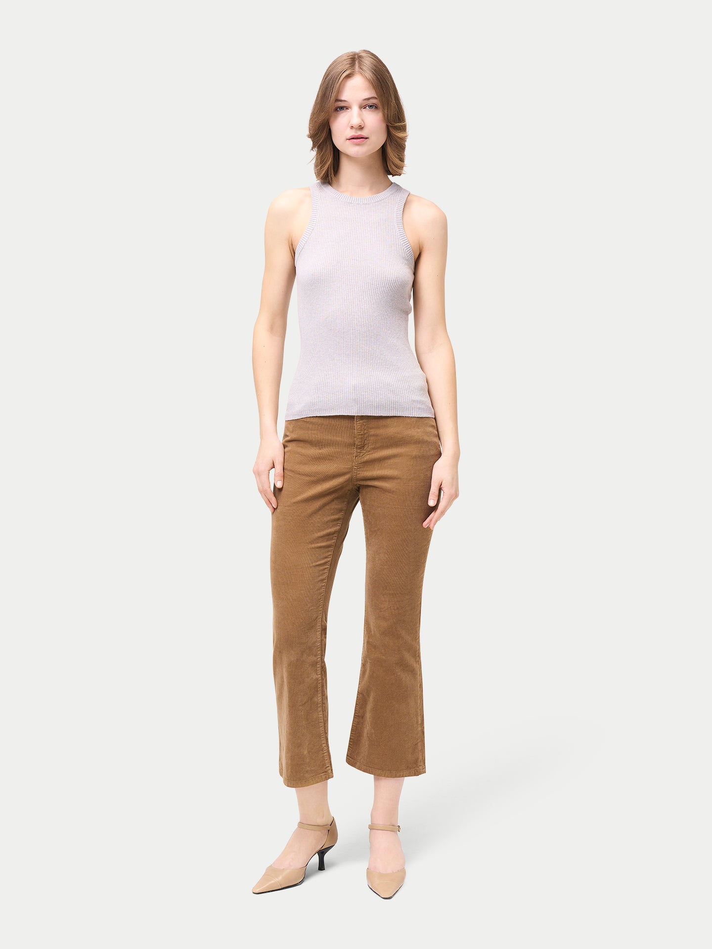 Débardeur côtelé de qualité pour femmes | GOBI Cashmere