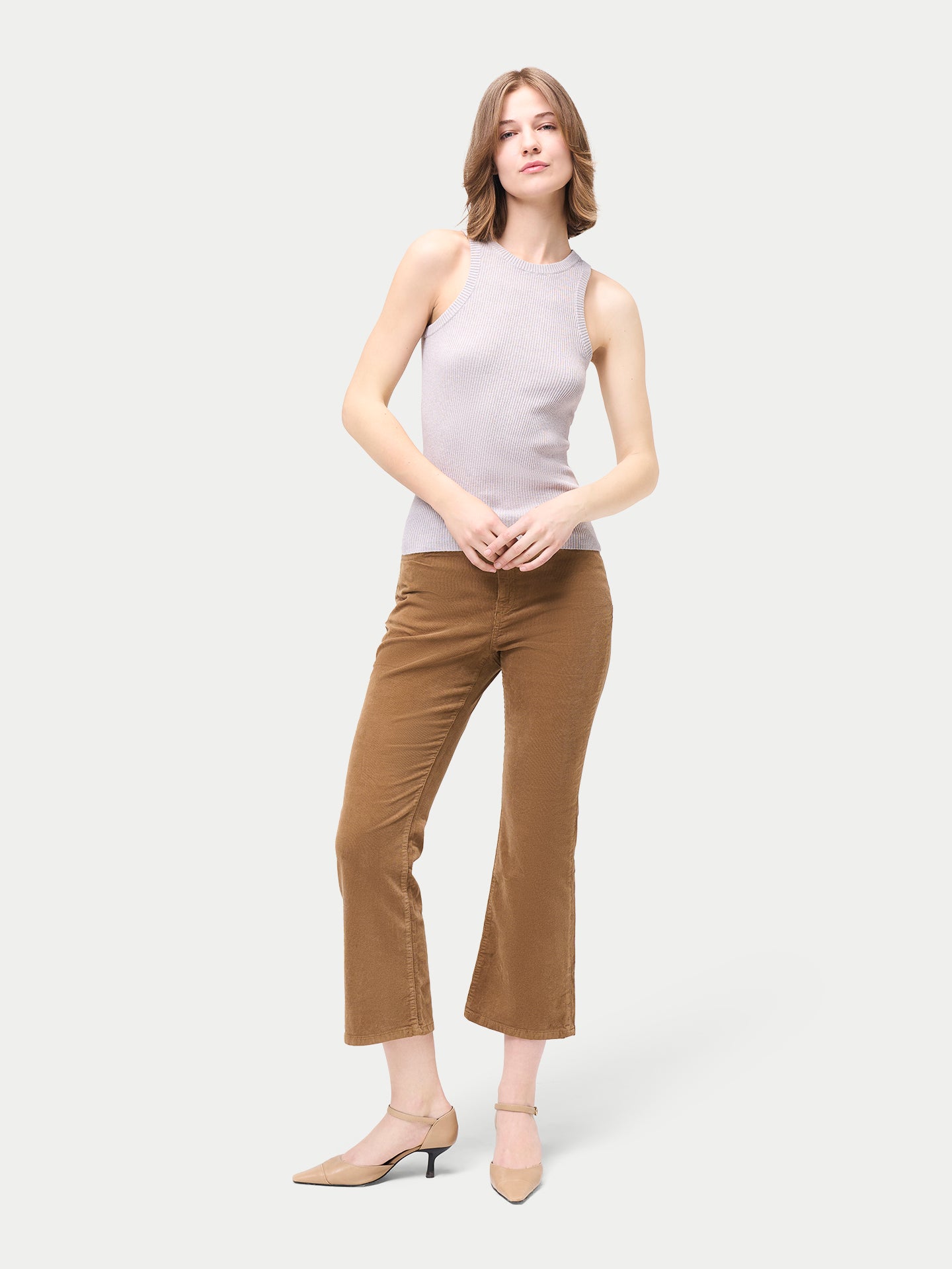 Débardeur côtelé de qualité pour femmes | GOBI Cashmere
