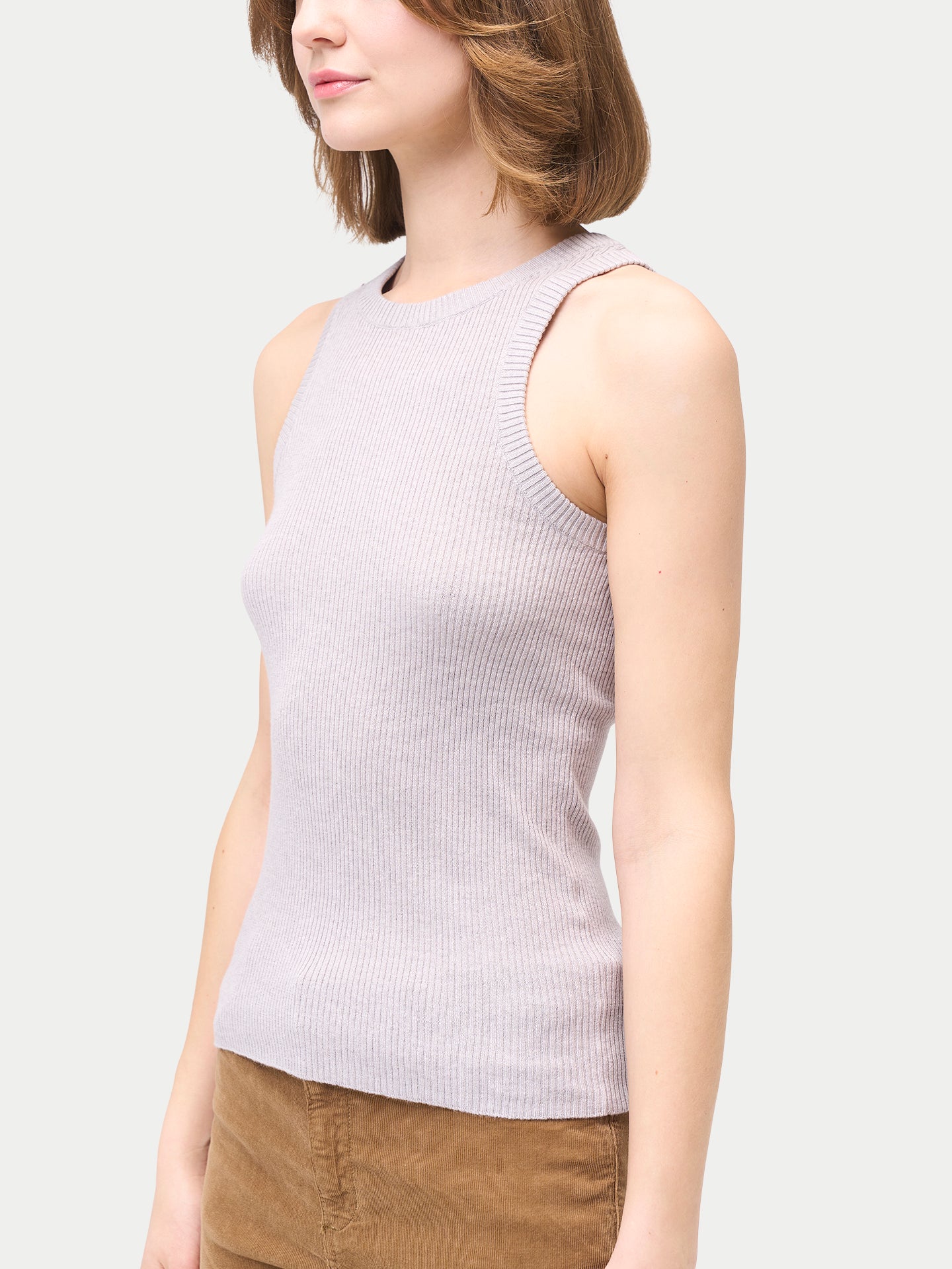 Débardeur côtelé de qualité pour femmes | GOBI Cashmere