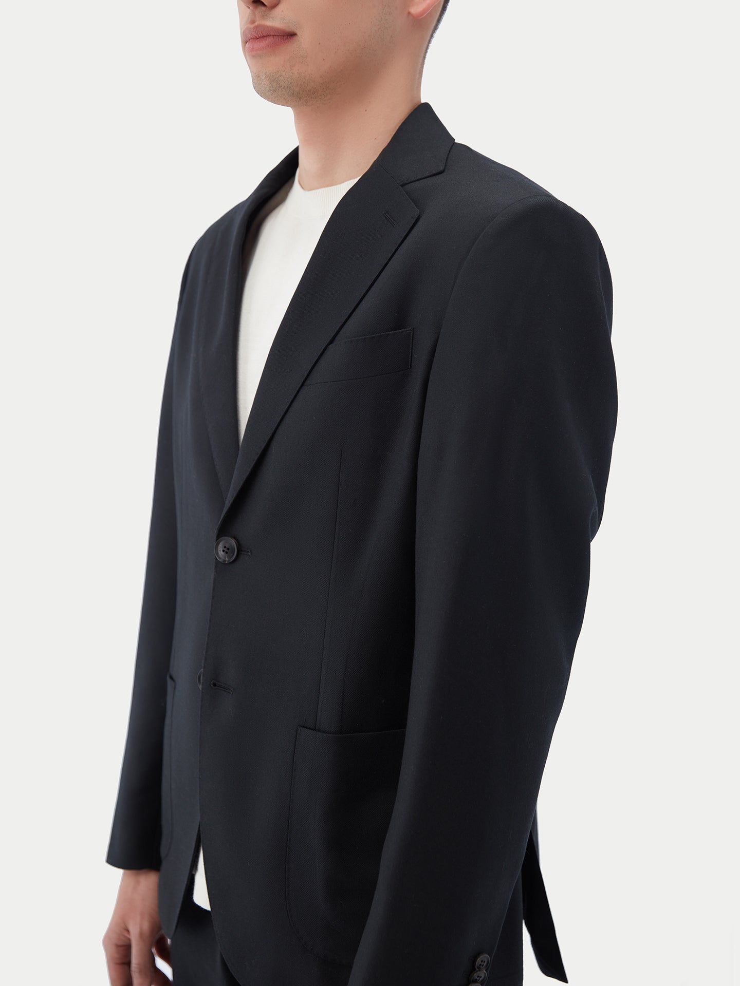 Blazer en cachemire à boutonnage simple pour homme
