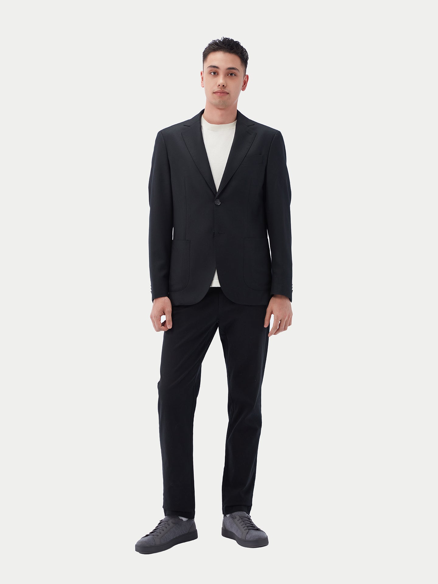 Blazer en cachemire à boutonnage simple pour homme