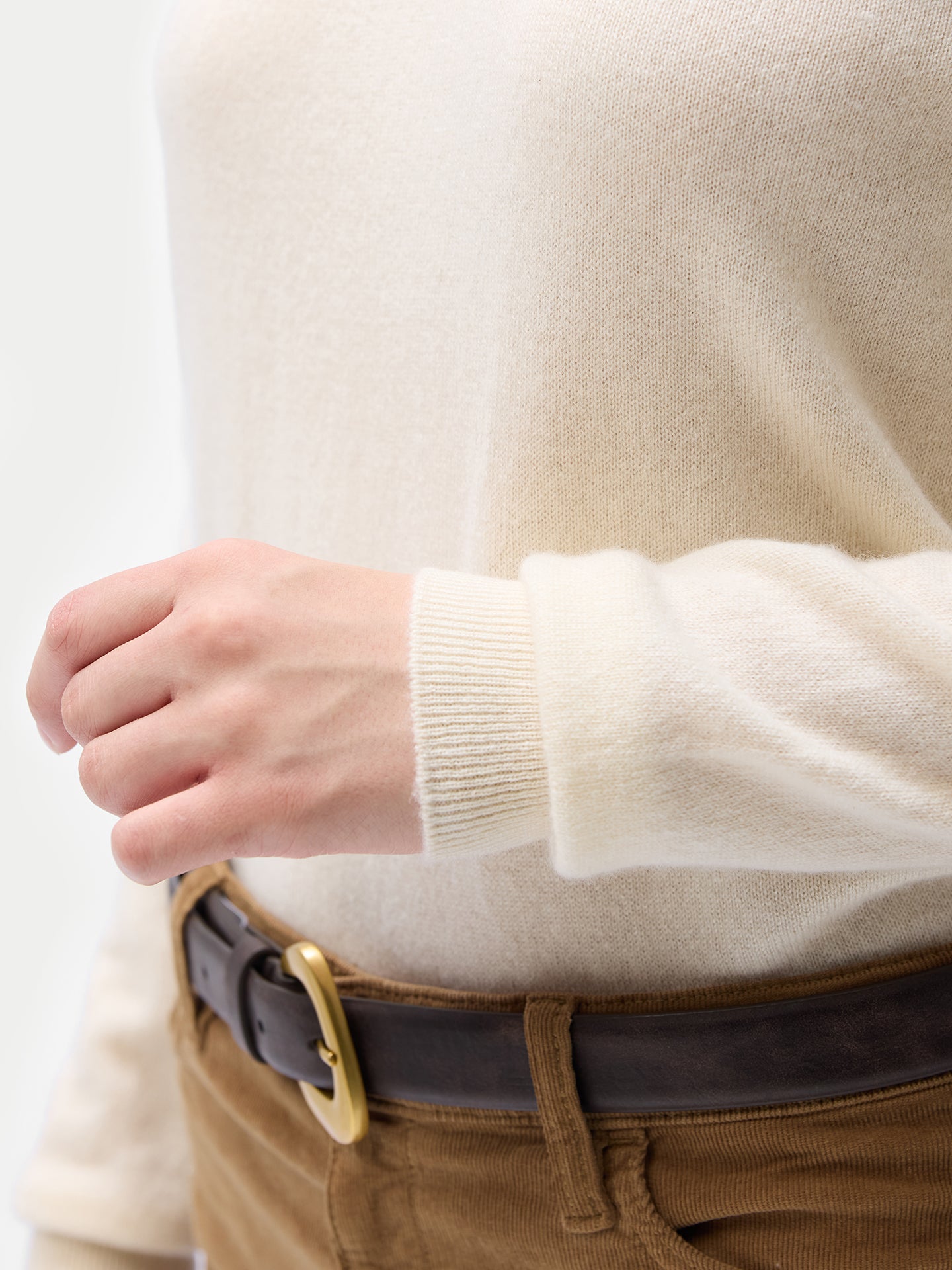 Pull col haut en cachemire Essential pour femmes Couleur Organique