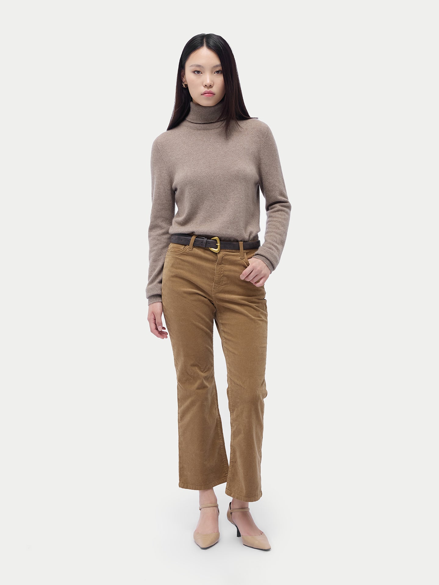 Pull col roulé en cachemire Essential pour femmes Couleur Organique