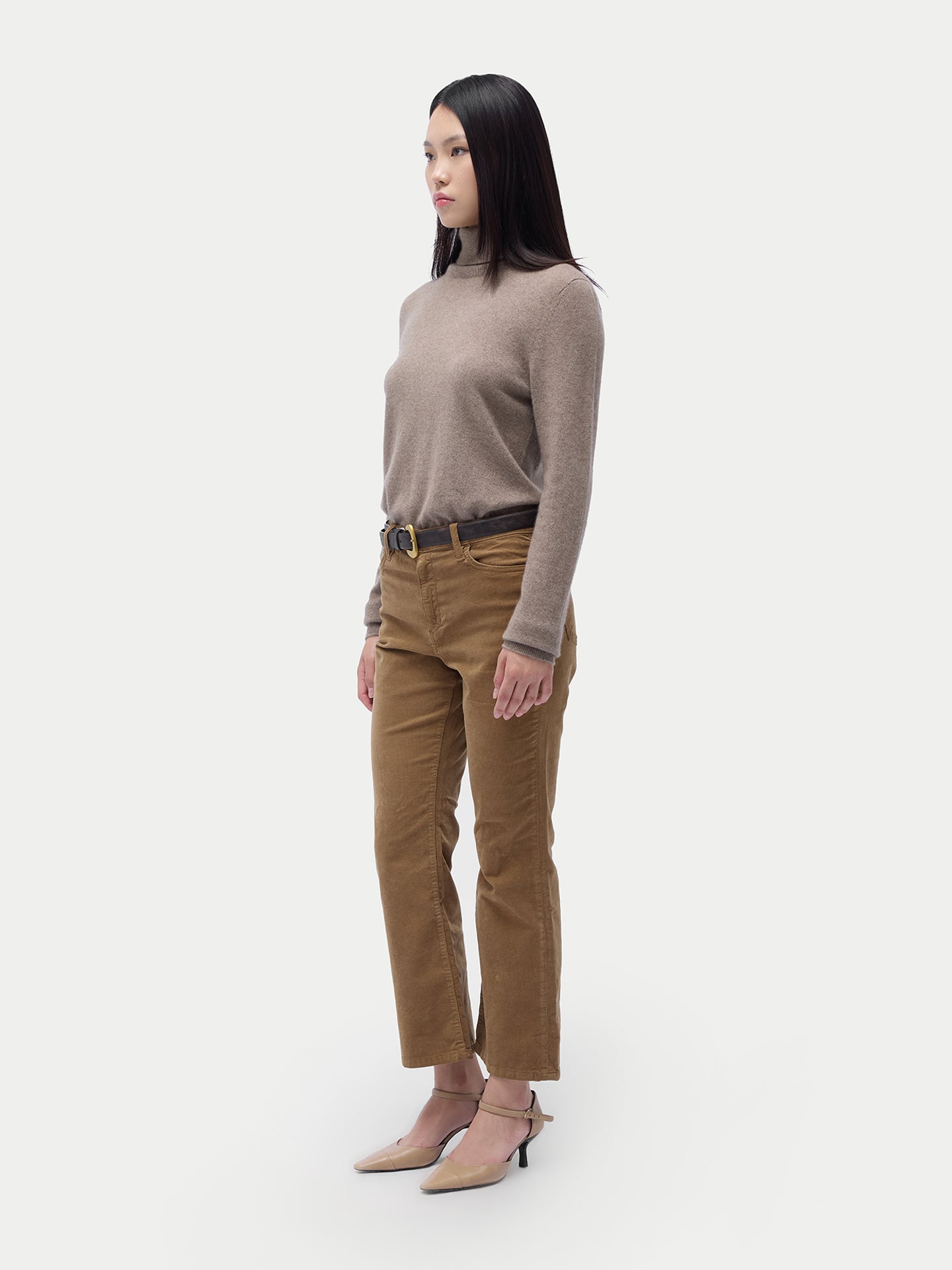 Pull col roulé en cachemire Essential pour femmes Couleur Organique