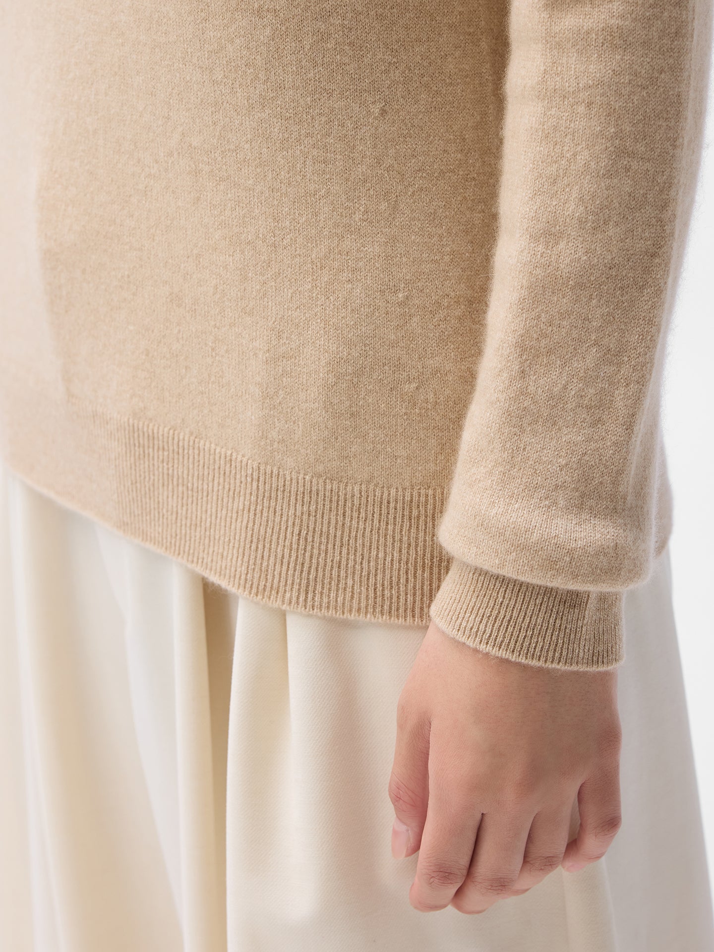 Pull col roulé en cachemire Essential pour femmes Couleur Organique