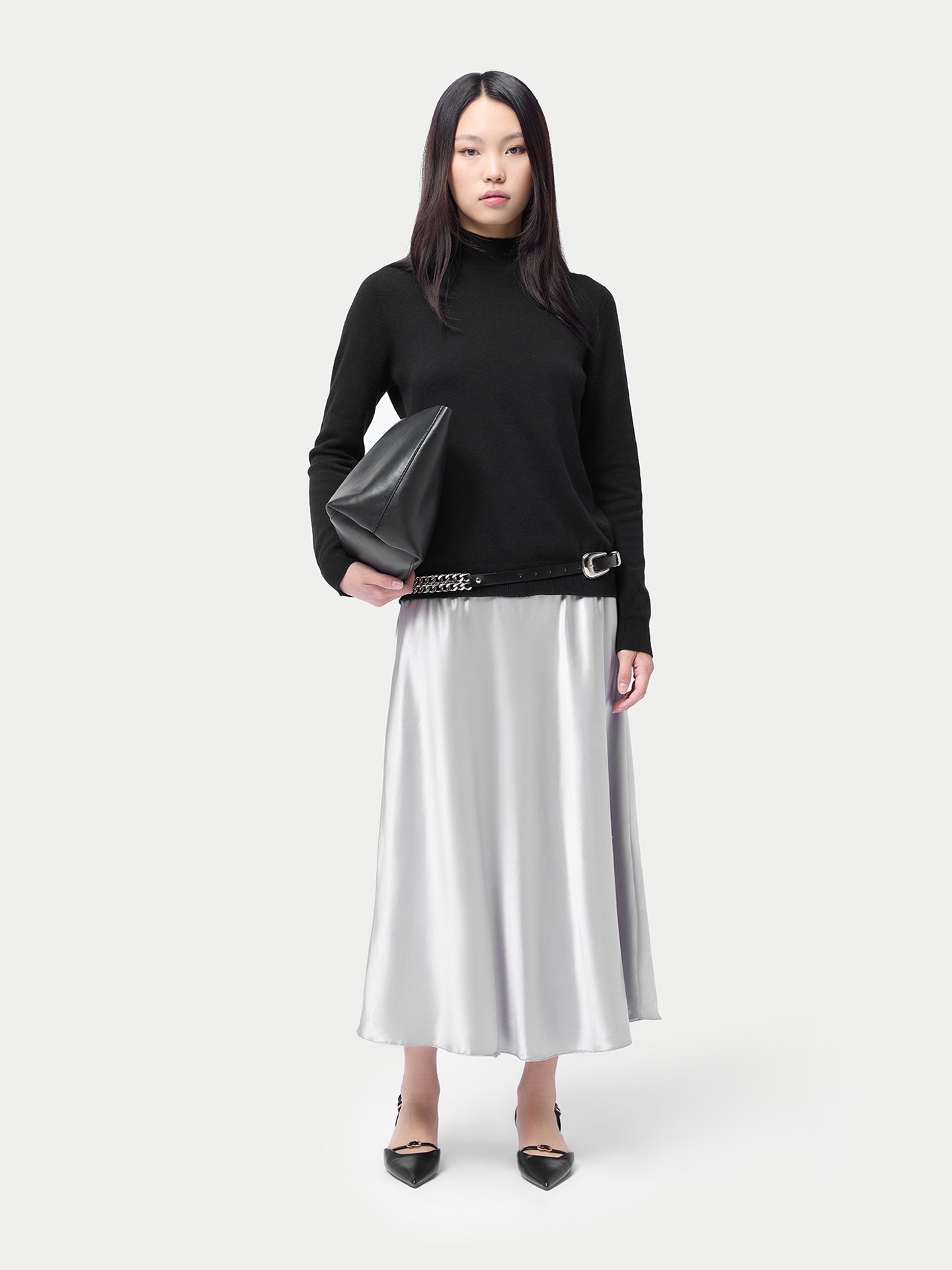 Pull col haut en cachemire Essential pour femmes