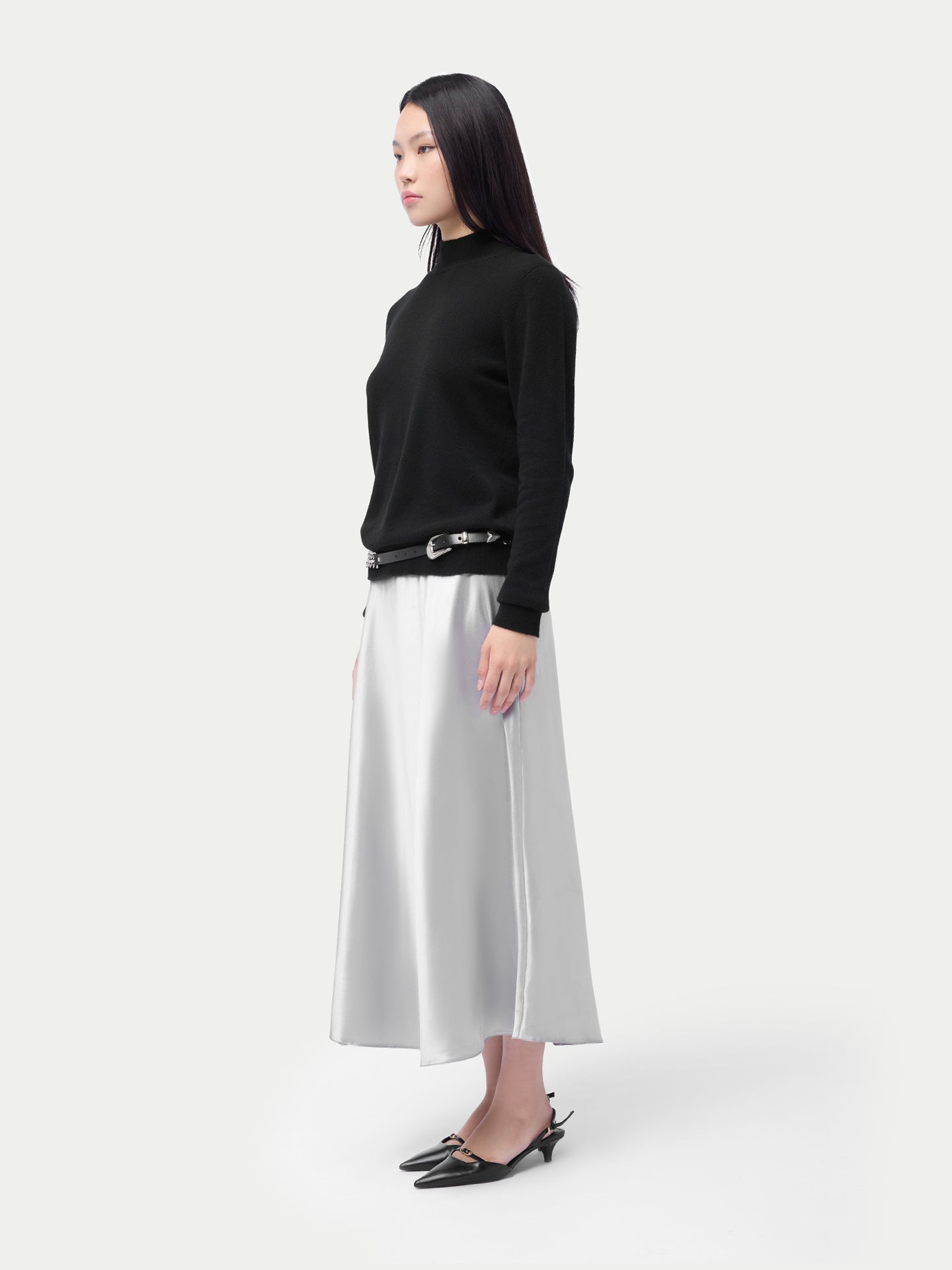 Pull col haut en cachemire Essential pour femmes