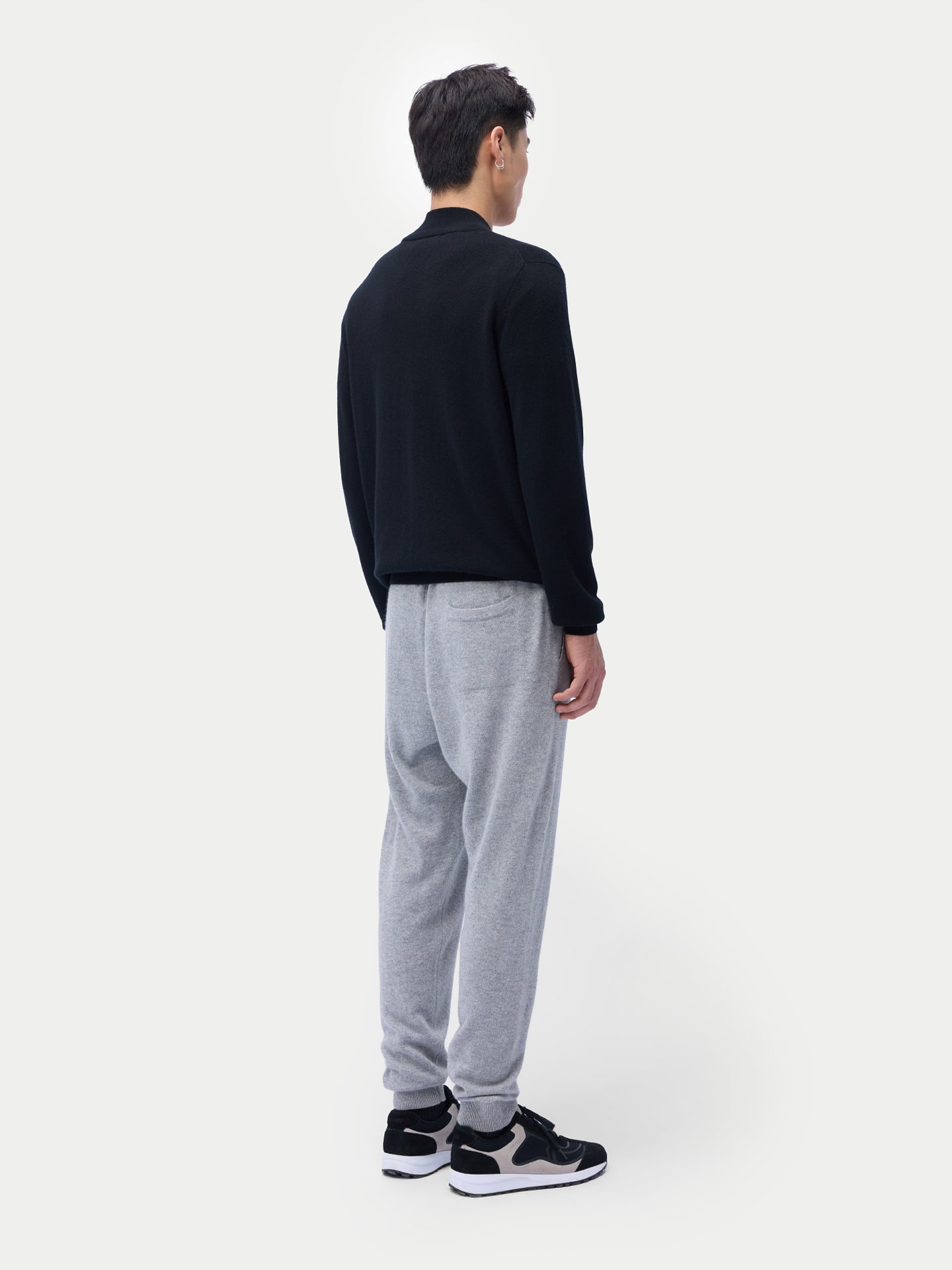 Cardigan zippé en cachemire Essential pour hommes