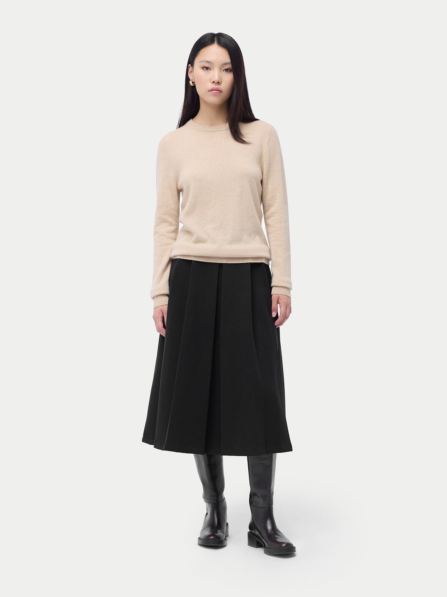 Pull col rond en cachemire Essential pour femmes Couleur Organique