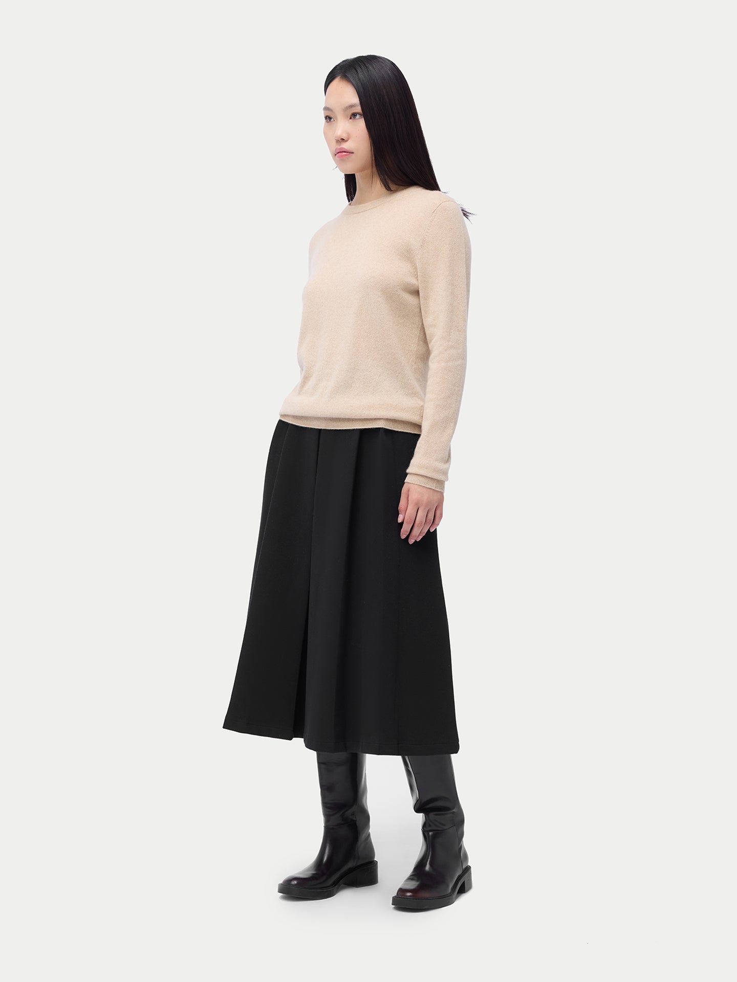 Pull col rond en cachemire Essential pour femmes Couleur Organique