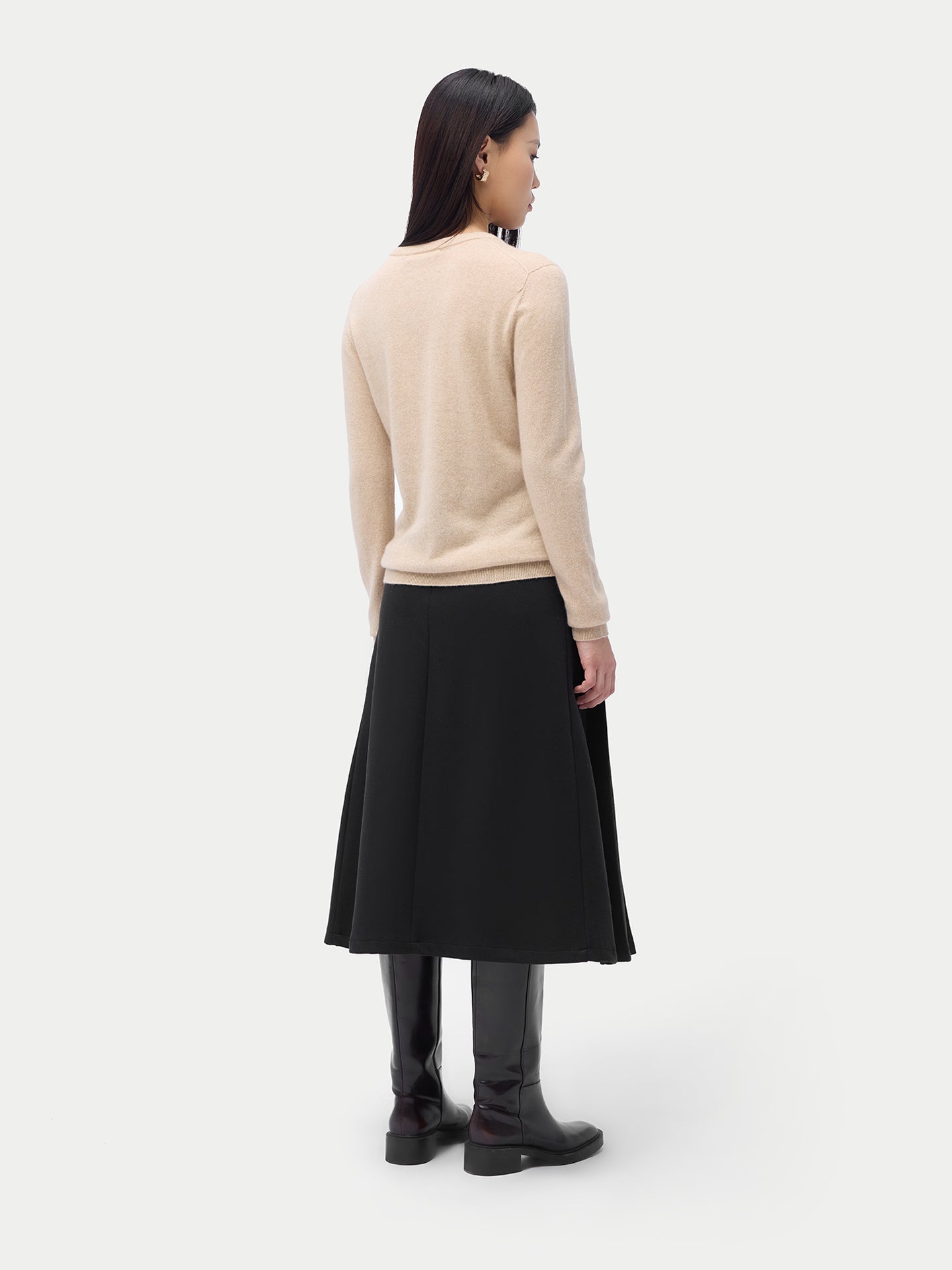 Pull col rond en cachemire Essential pour femmes Couleur Organique