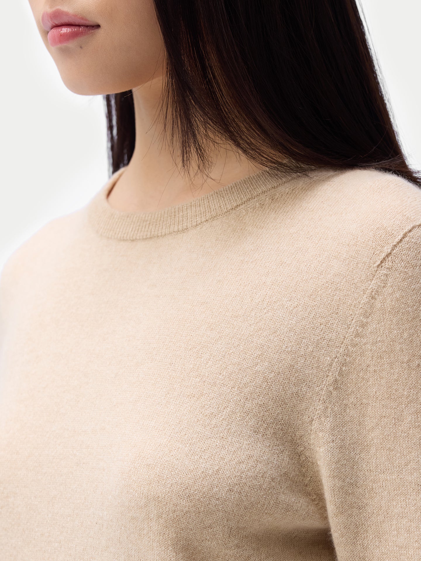 Pull col rond en cachemire Essential pour femmes Couleur Organique