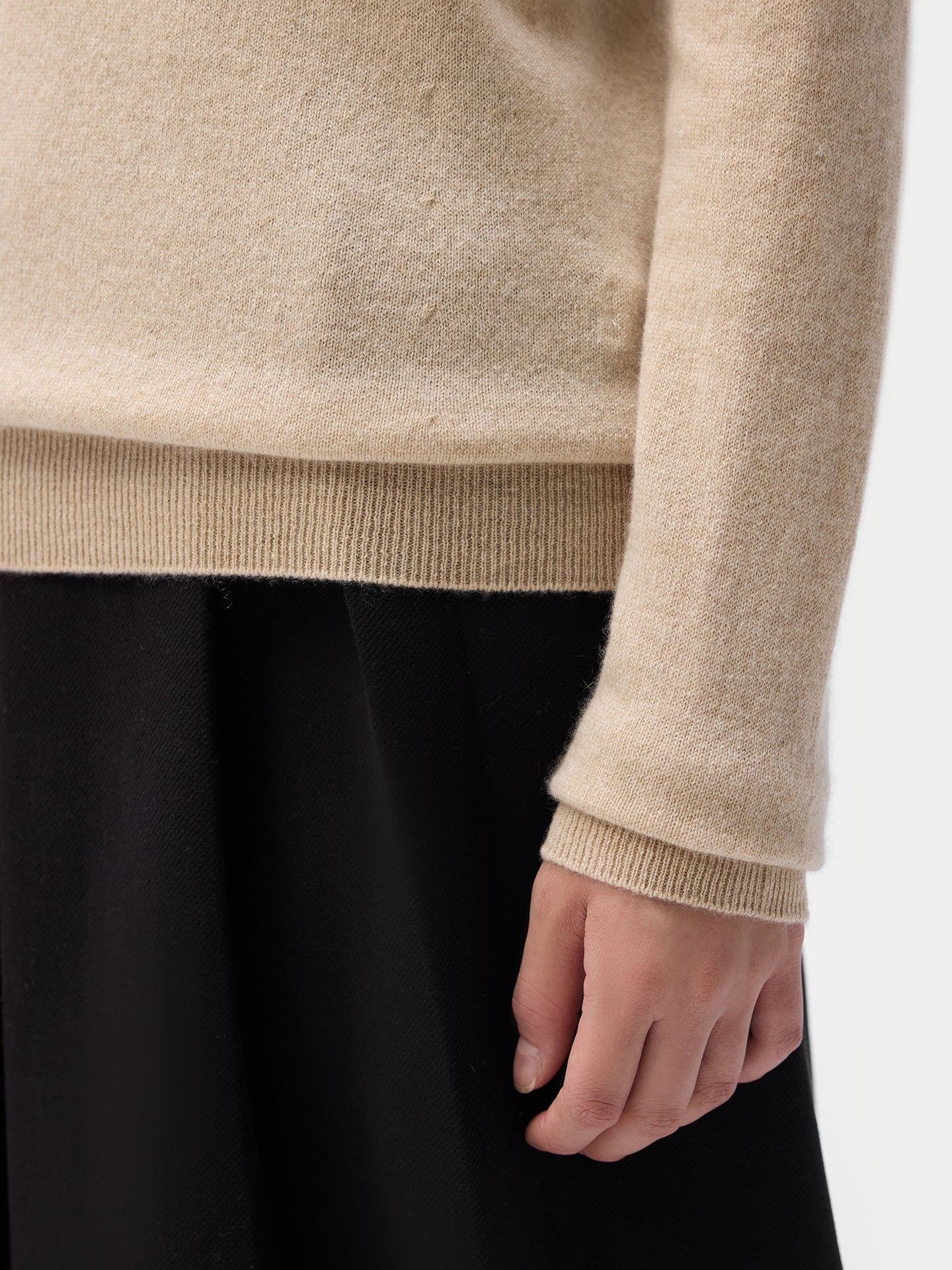 Pull col rond en cachemire Essential pour femmes Couleur Organique