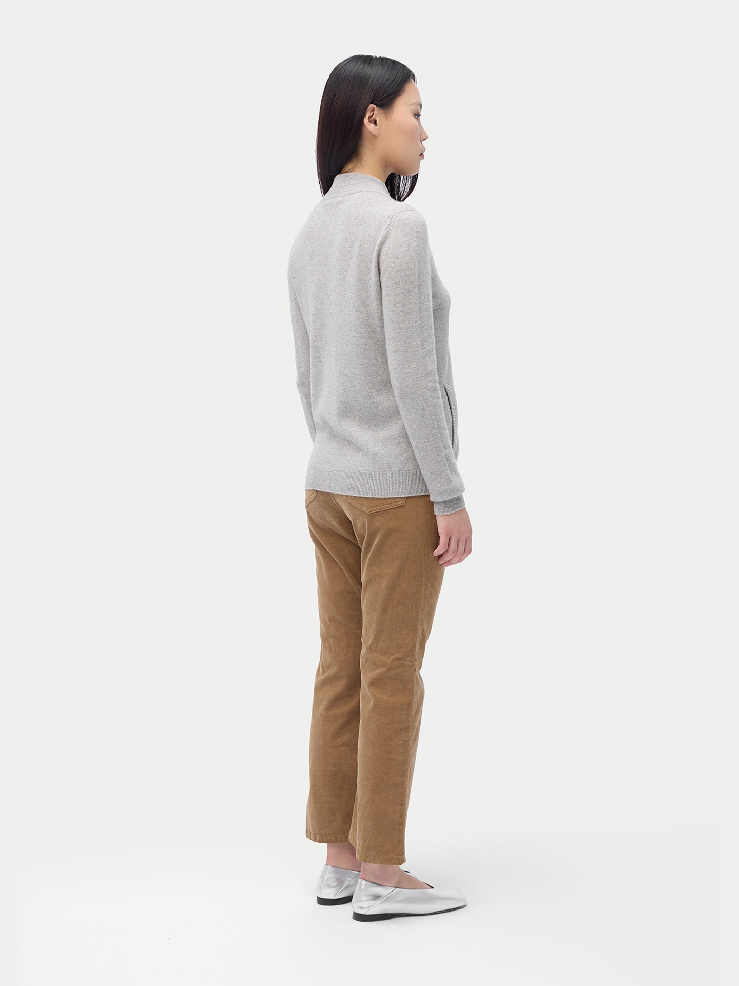 Cardigan zippé en cachemire Essential pour femmes