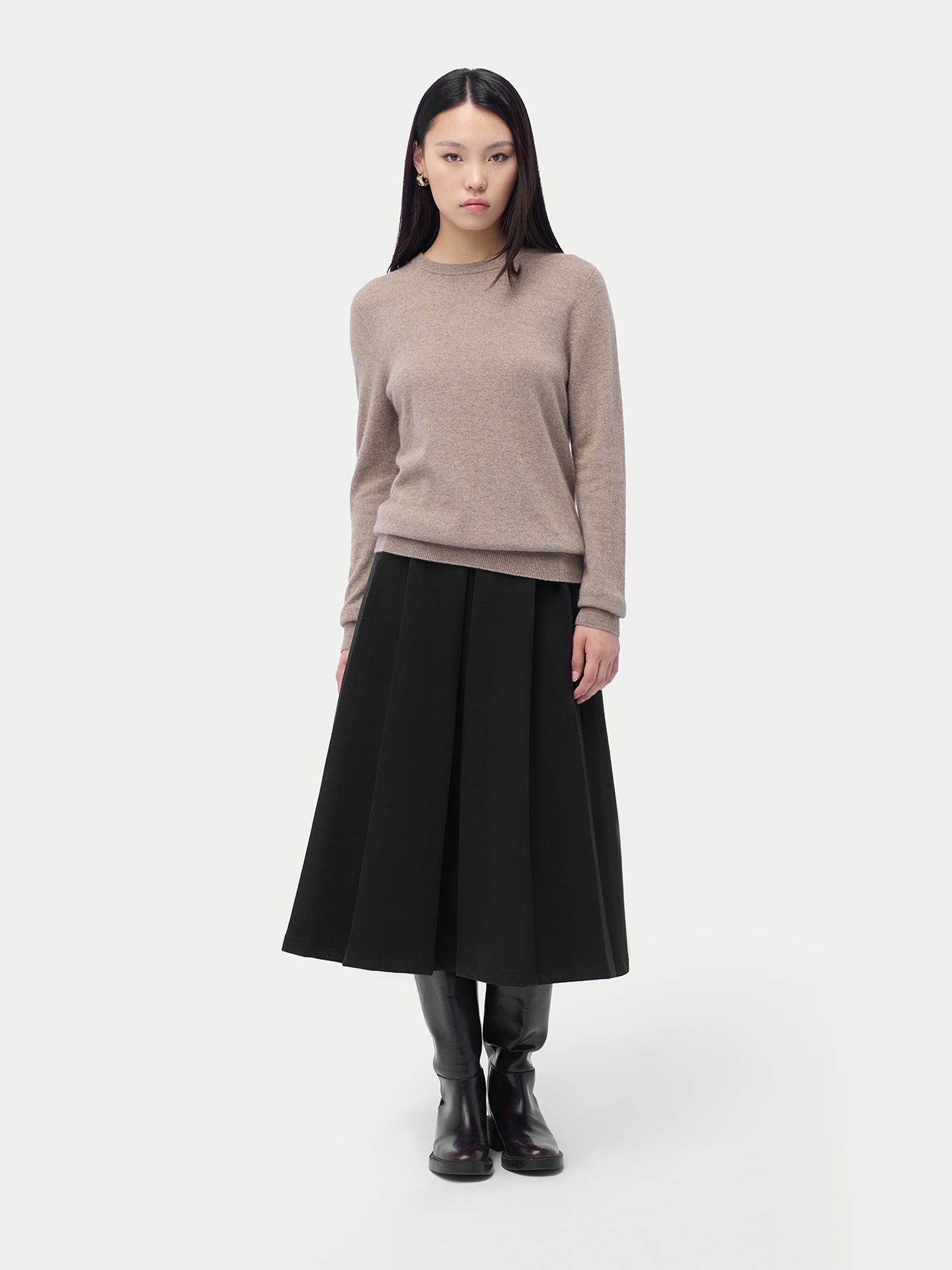 Pull col rond en cachemire Essential pour femmes Couleur Organique