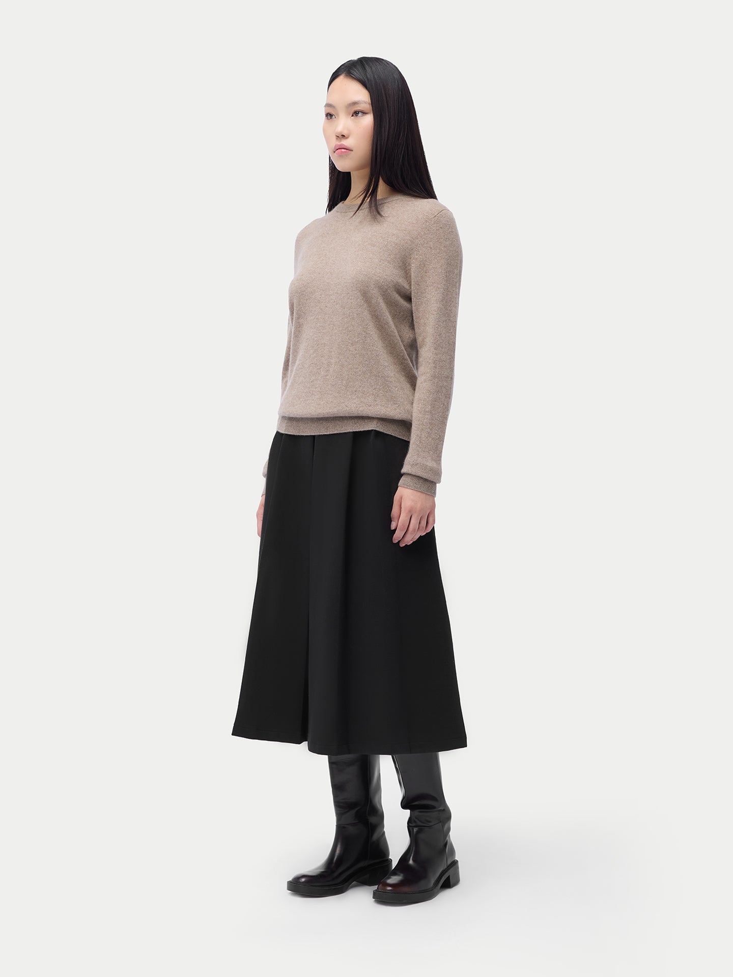 Pull col rond en cachemire Essential pour femmes Couleur Organique