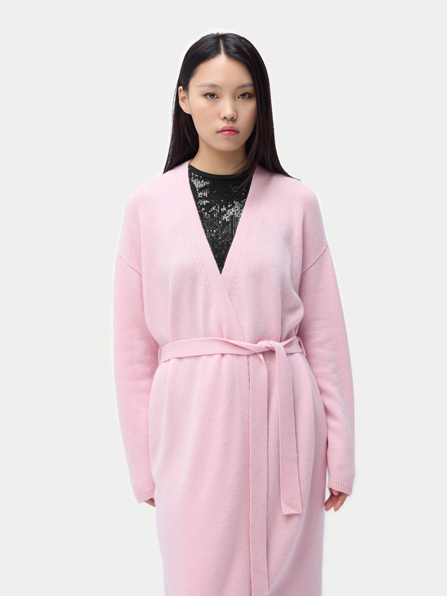 Robe longue de maternité en cachemire