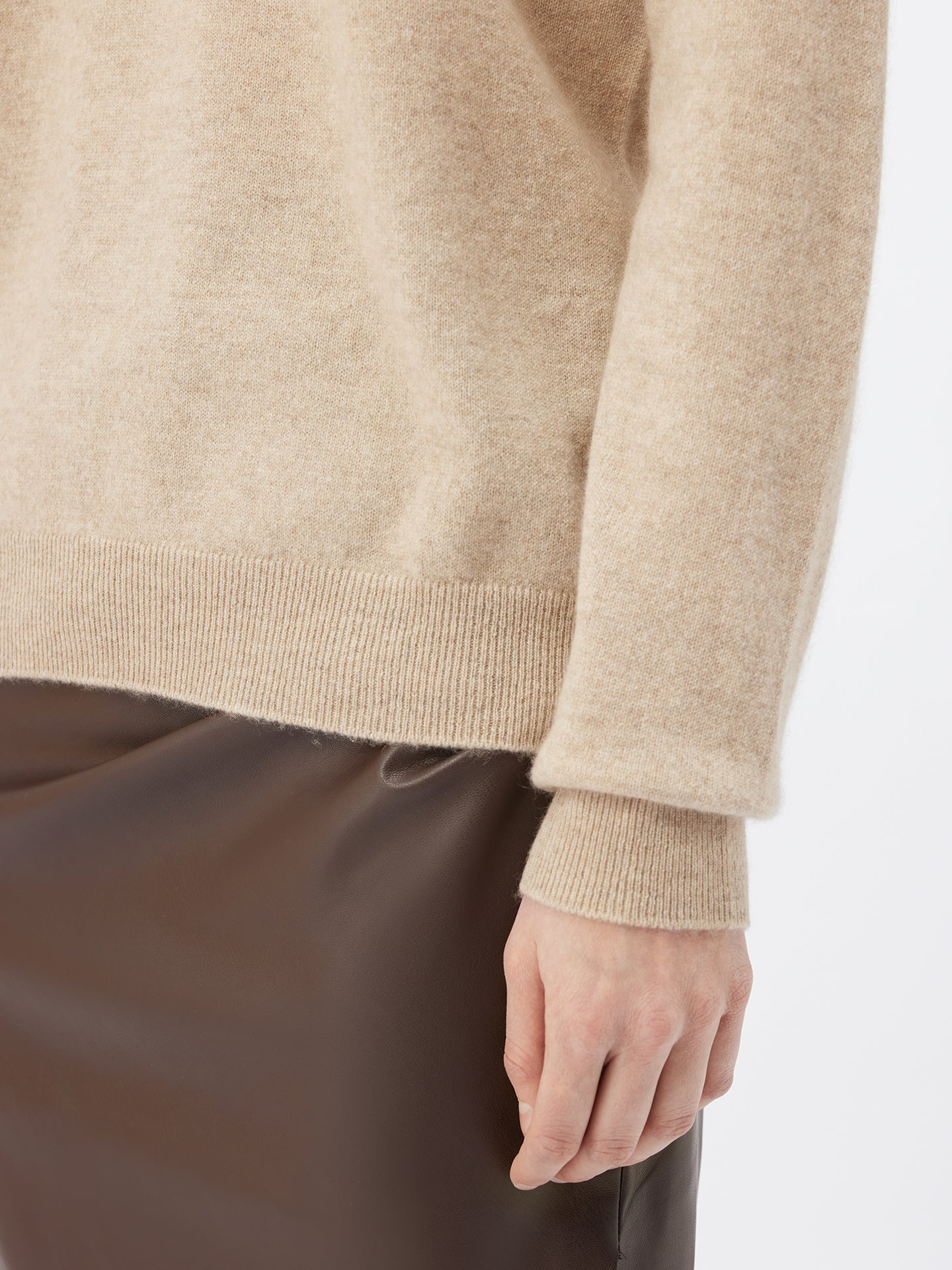 Col roulé femme en cachemire Taupe - Gobi Cashmere