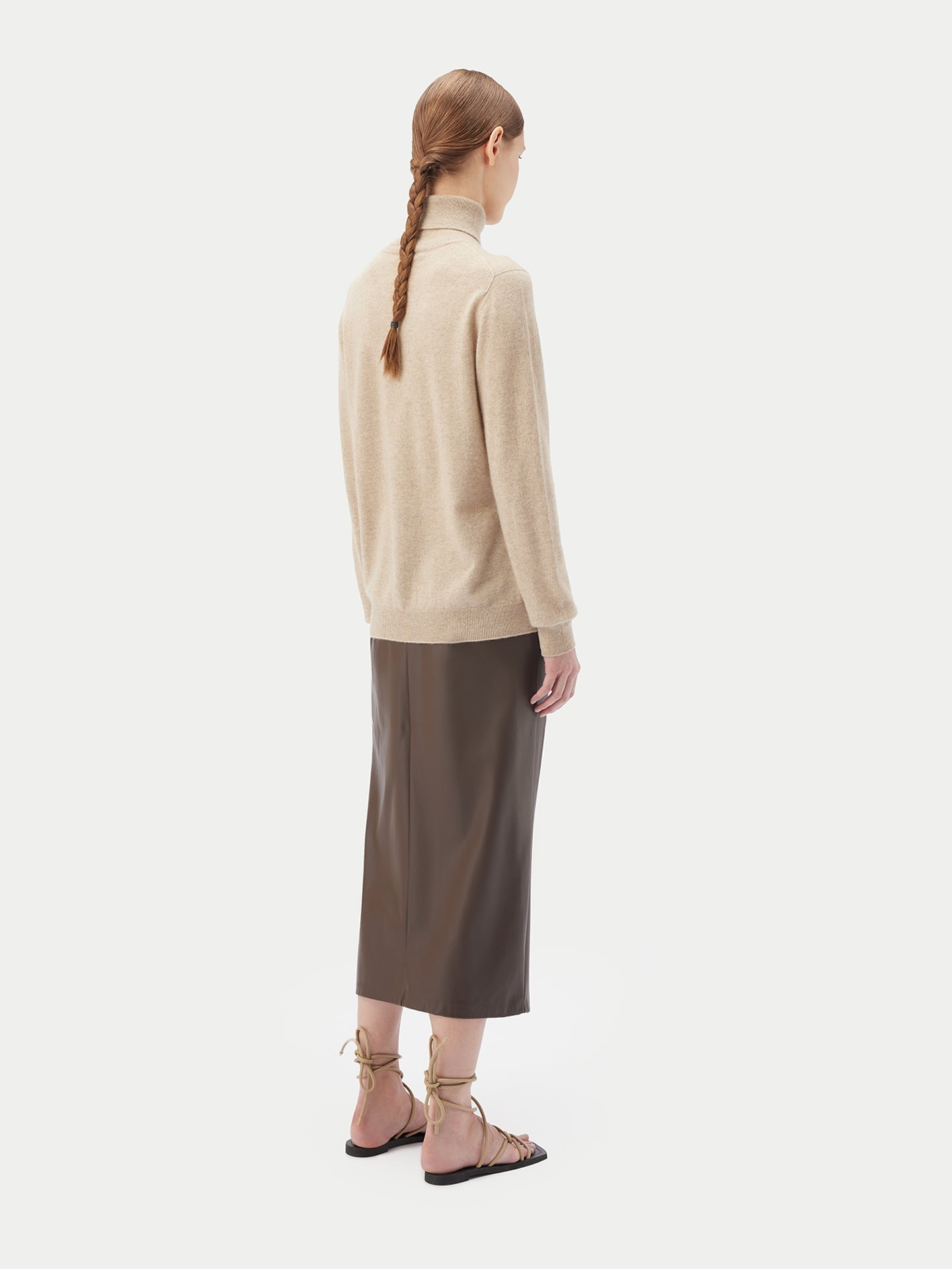 Col roulé femme en cachemire Taupe - Gobi Cashmere