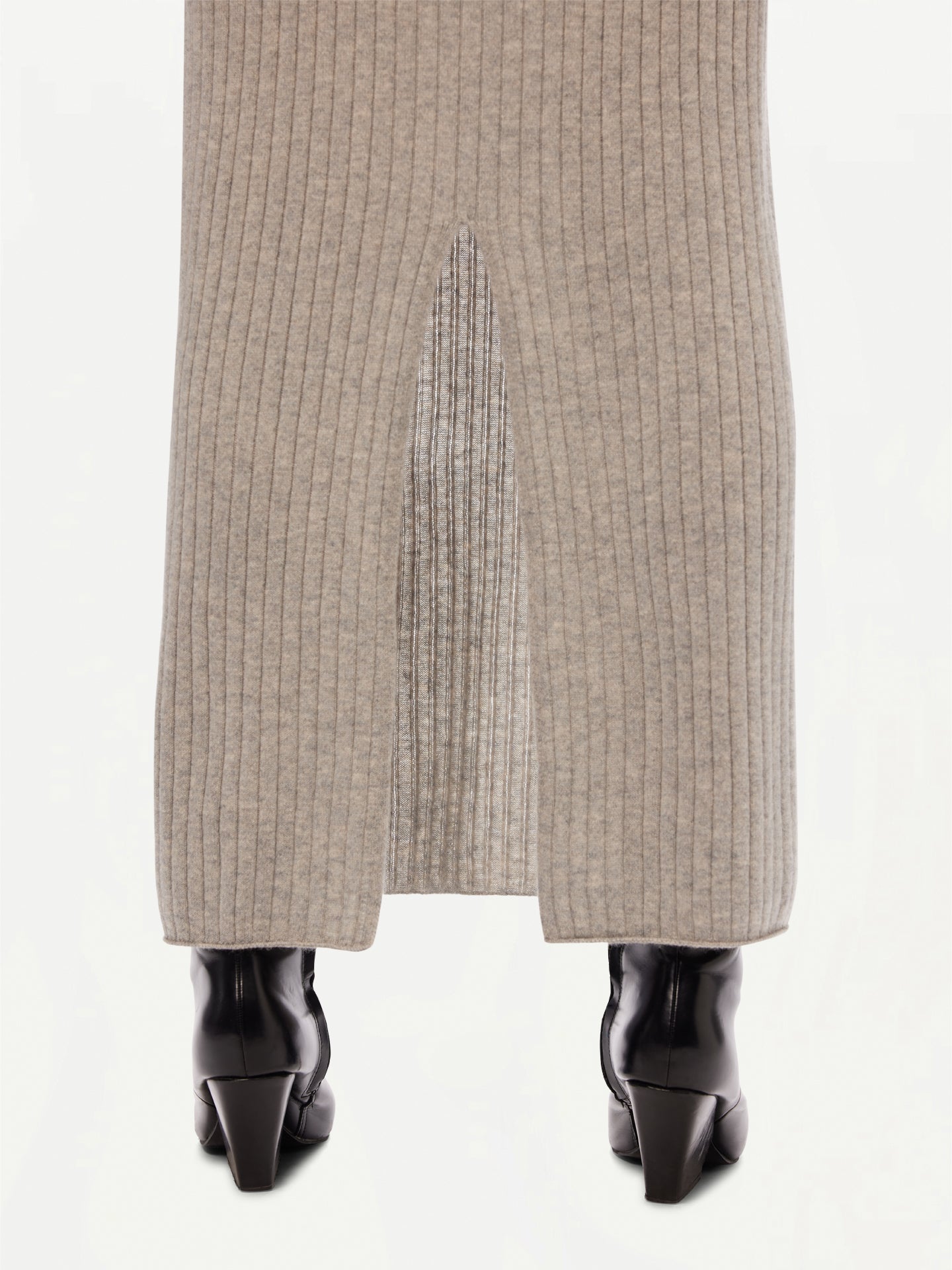 Jupe midi en tricot 3D sans couture 100% cachemire de Mongolie