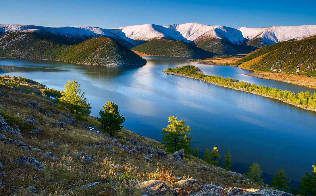 Huit lacs Shireet lac Mongolie GOBI Cashmere Juulchin