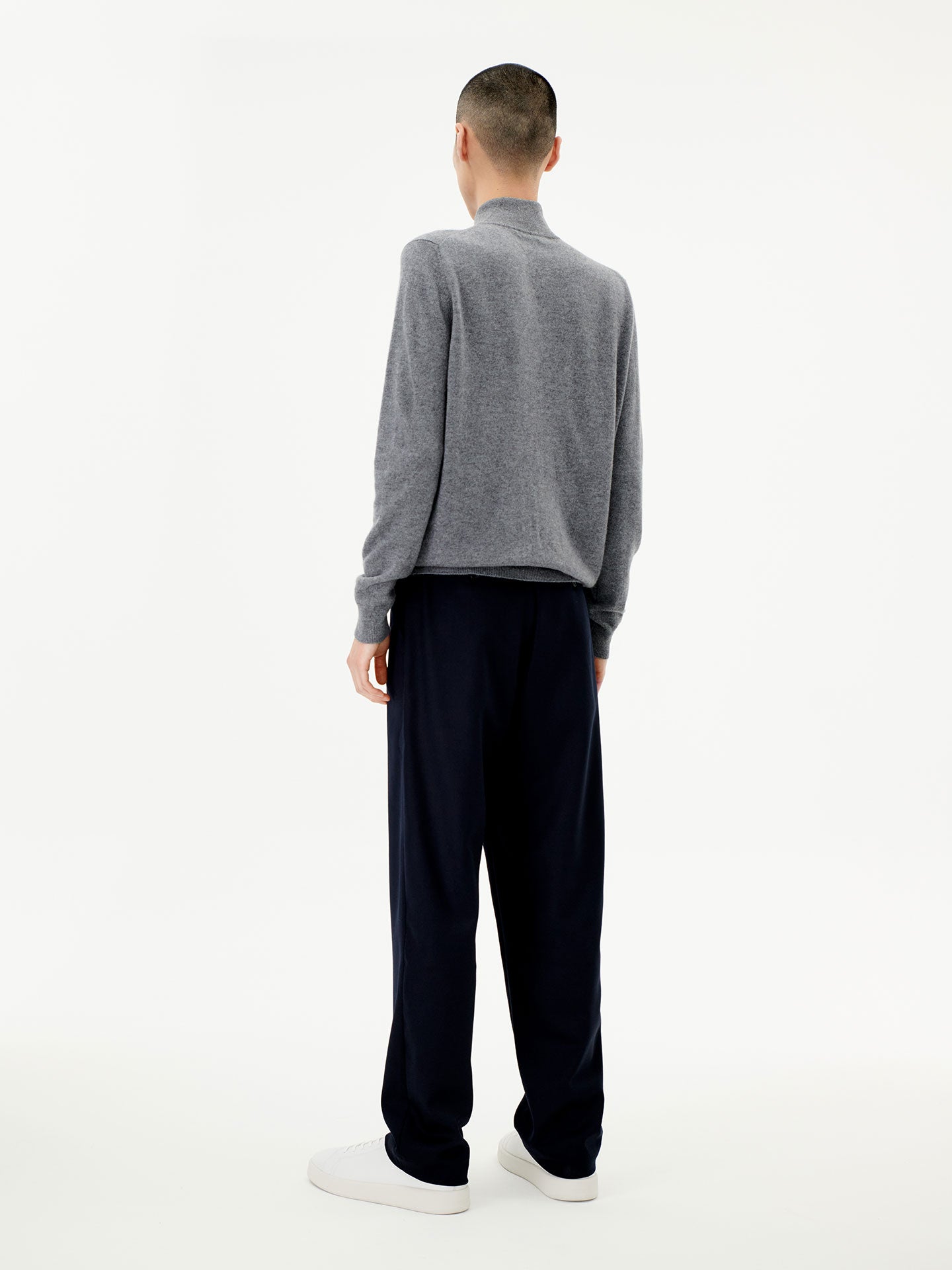 Cardigan à col montant en Cachemire pour hommes Gris - Gobi Cashmere