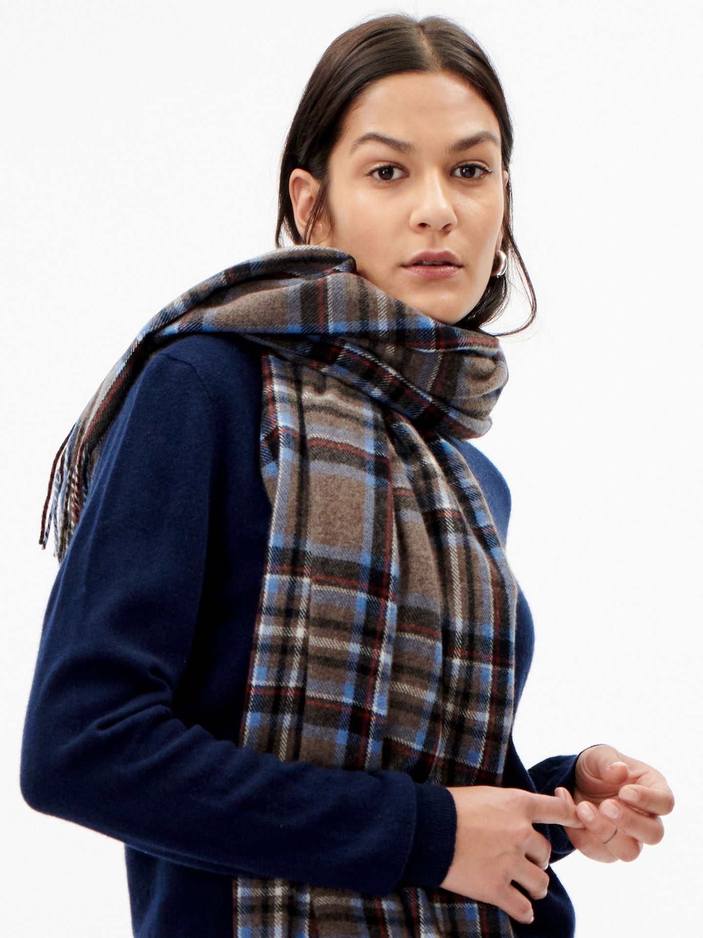 Écharpe tissée en Cachemire pour femmes Blanc - Gobi Cashmere