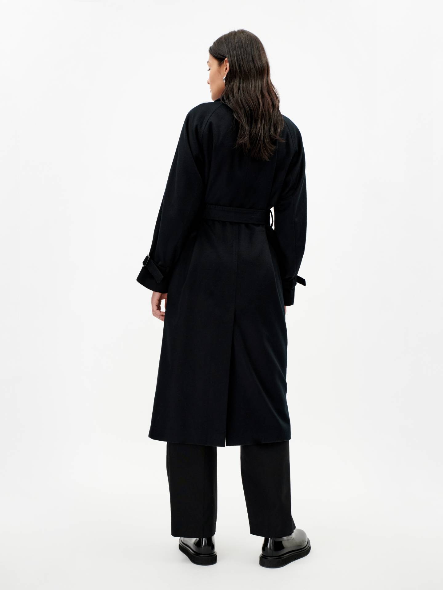 Trench-coat en cachemire noir - Gobi Cashmere