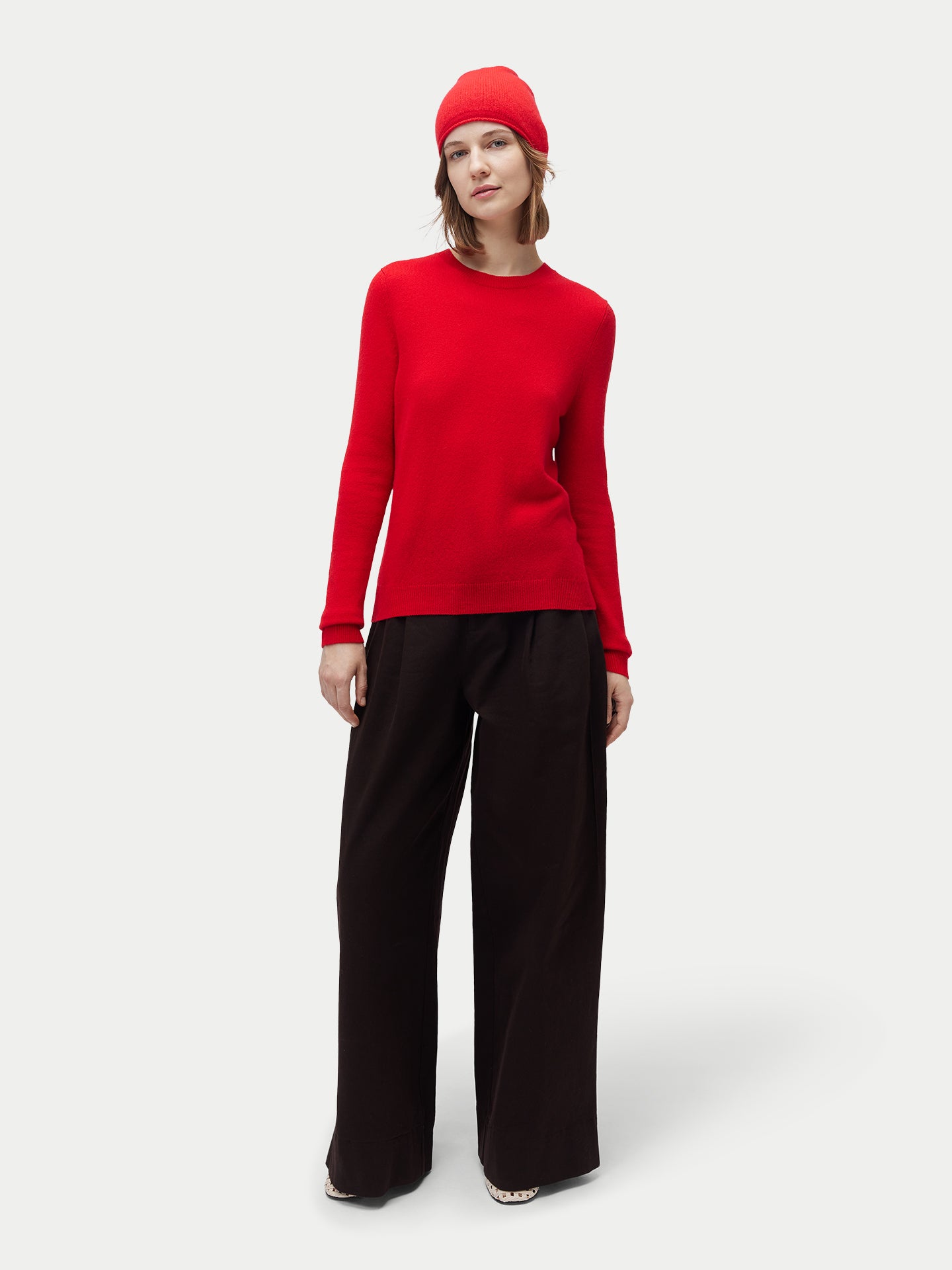 Ensemble pull et bonnet en cachemire