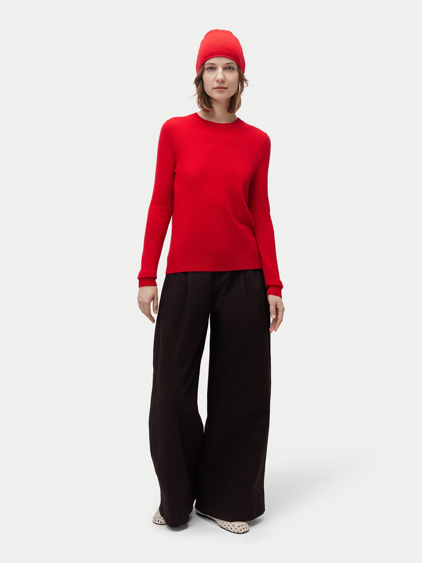 Ensemble pull et bonnet en cachemire