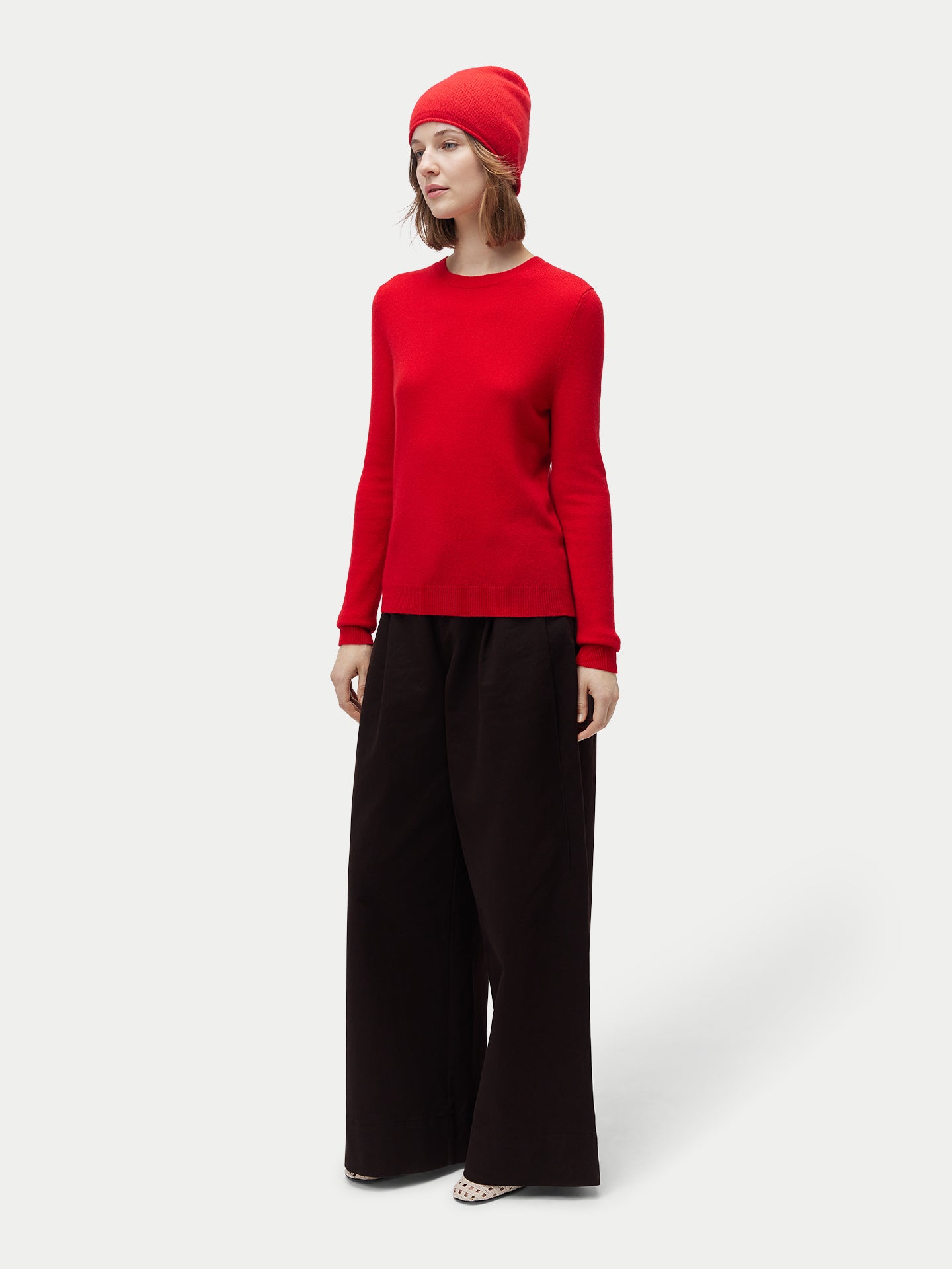 Ensemble pull et bonnet en cachemire