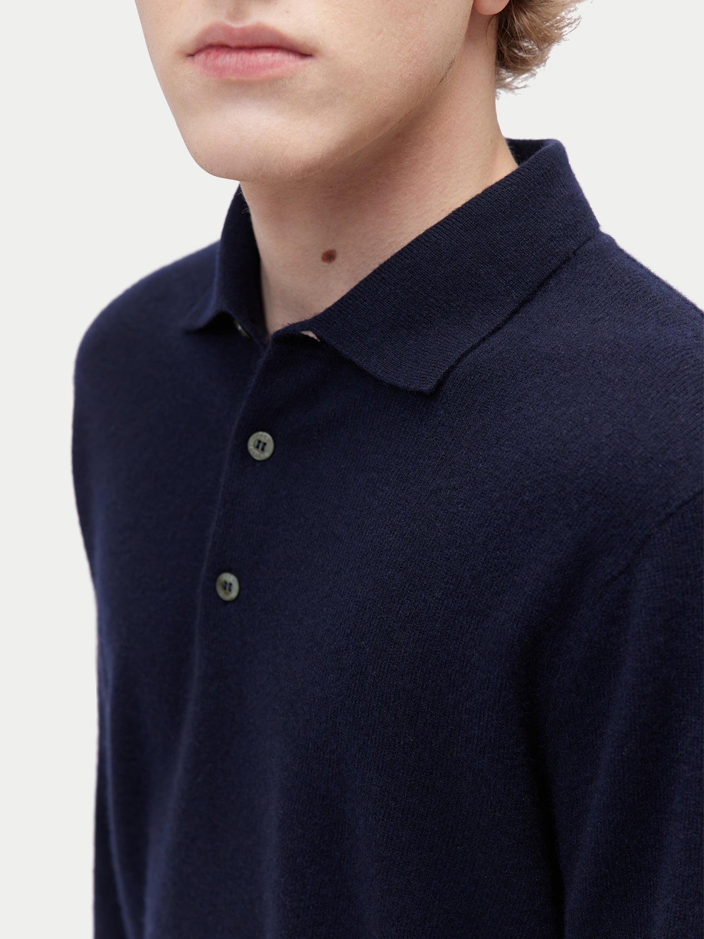 Pull col polo en cachemire Essential pour hommes