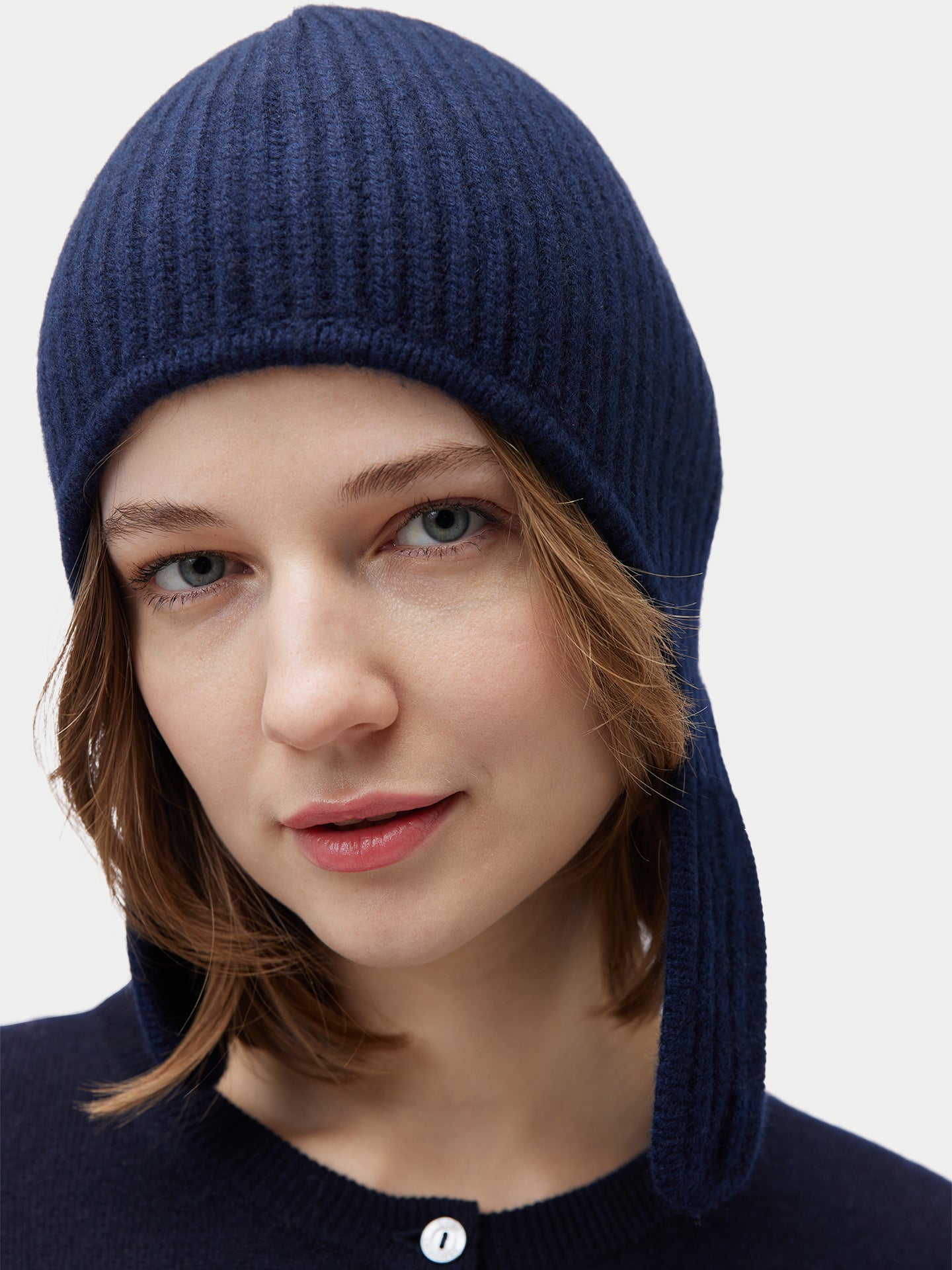 Bonnet aviateur en tricot