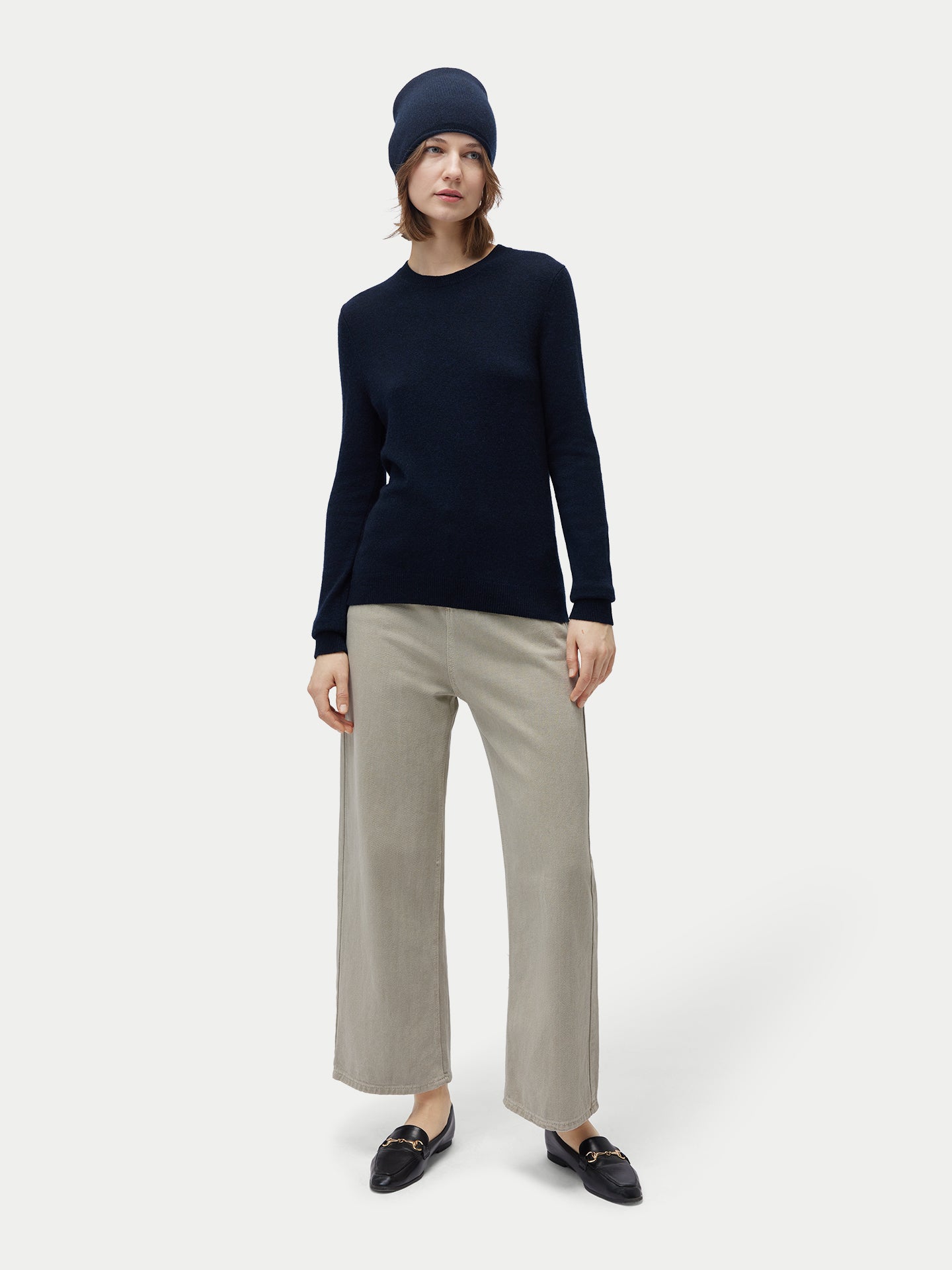 Ensemble pull et bonnet en cachemire