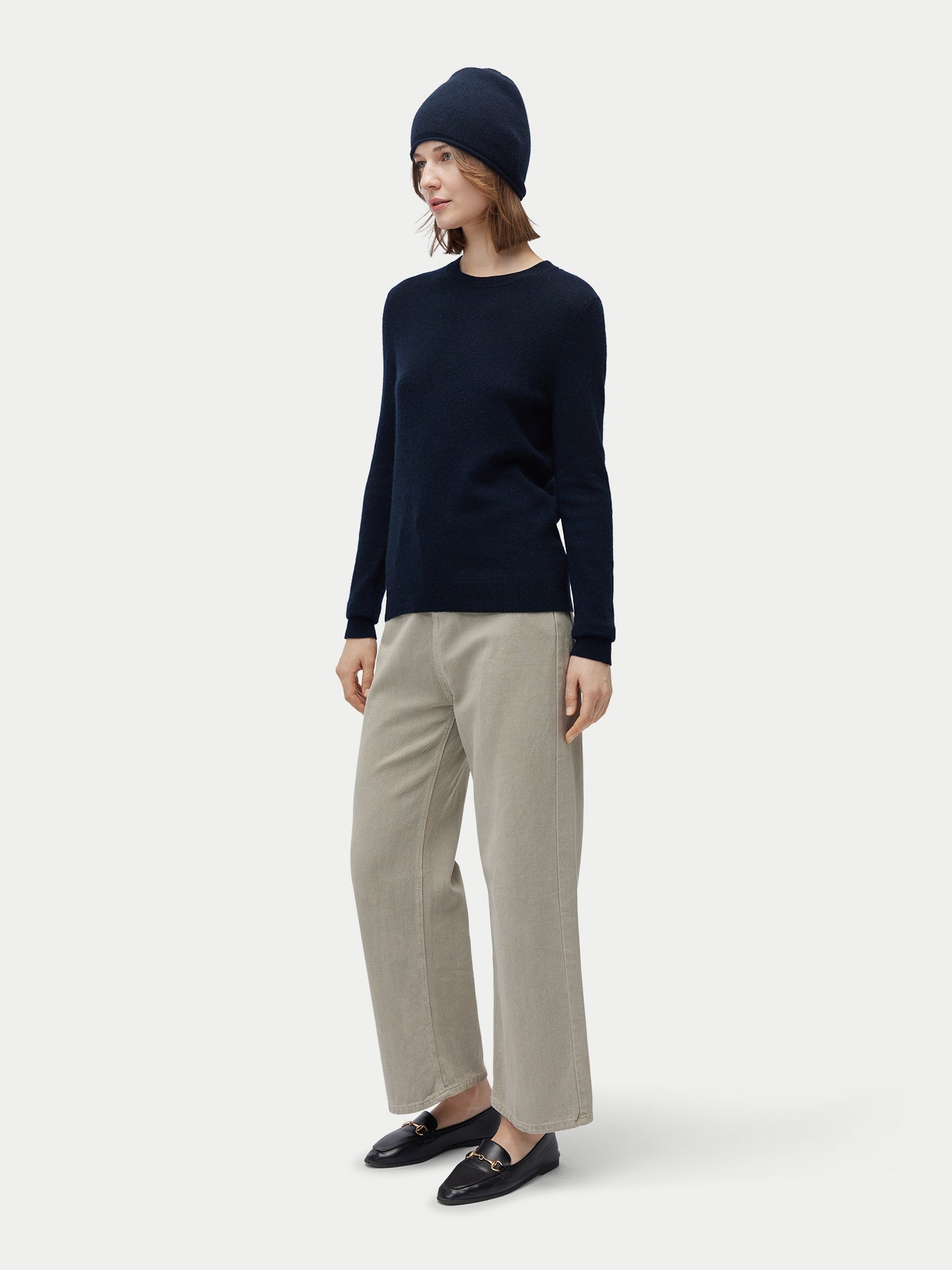 Ensemble pull et bonnet en cachemire