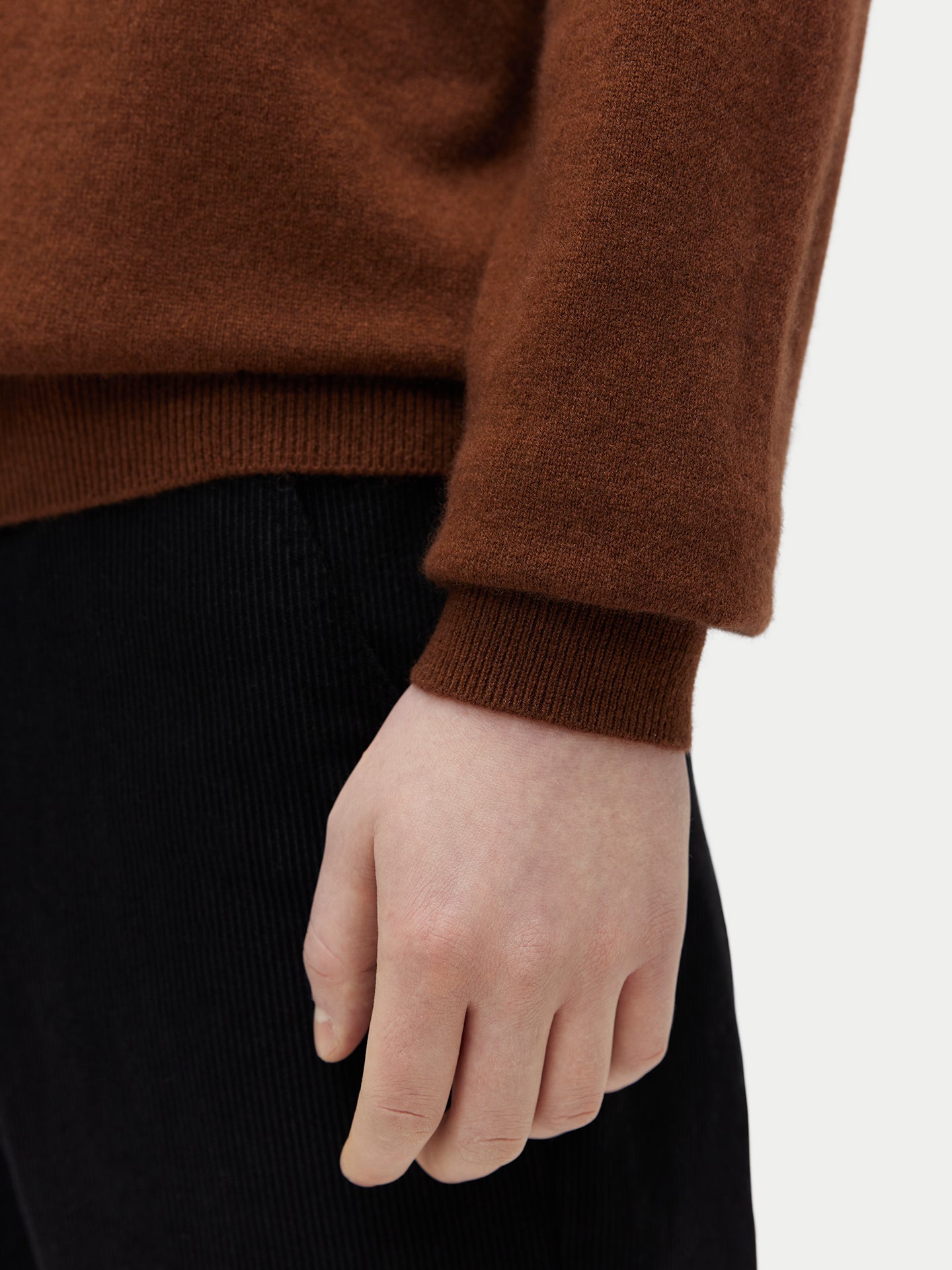 Men's Pure Cashmere Mock Neck Sweater Aztec | Gobi Cashmere