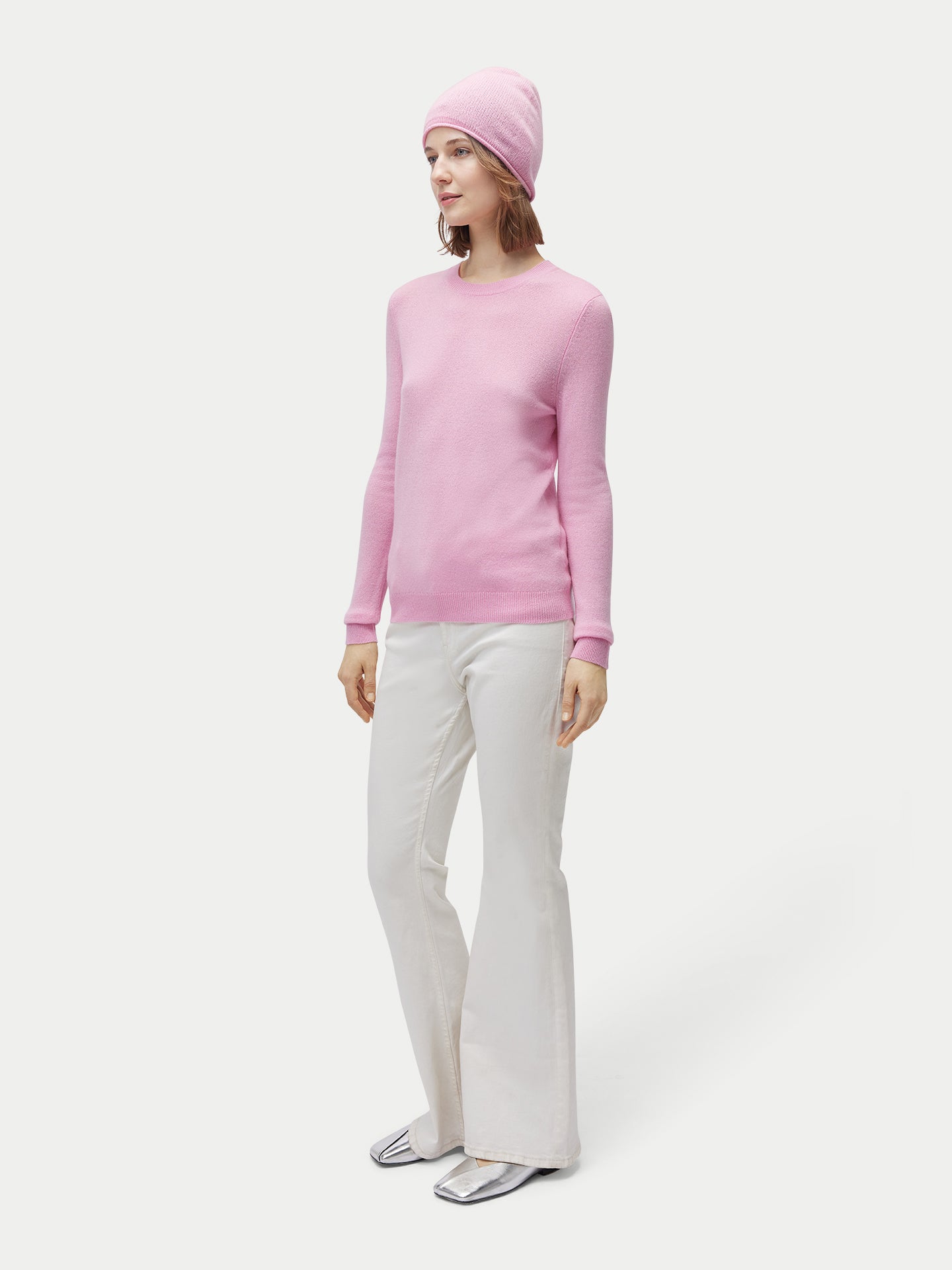 Ensemble pull et bonnet en cachemire