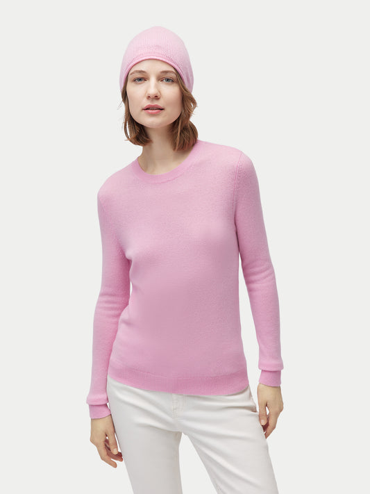 Ensemble pull et bonnet en cachemire