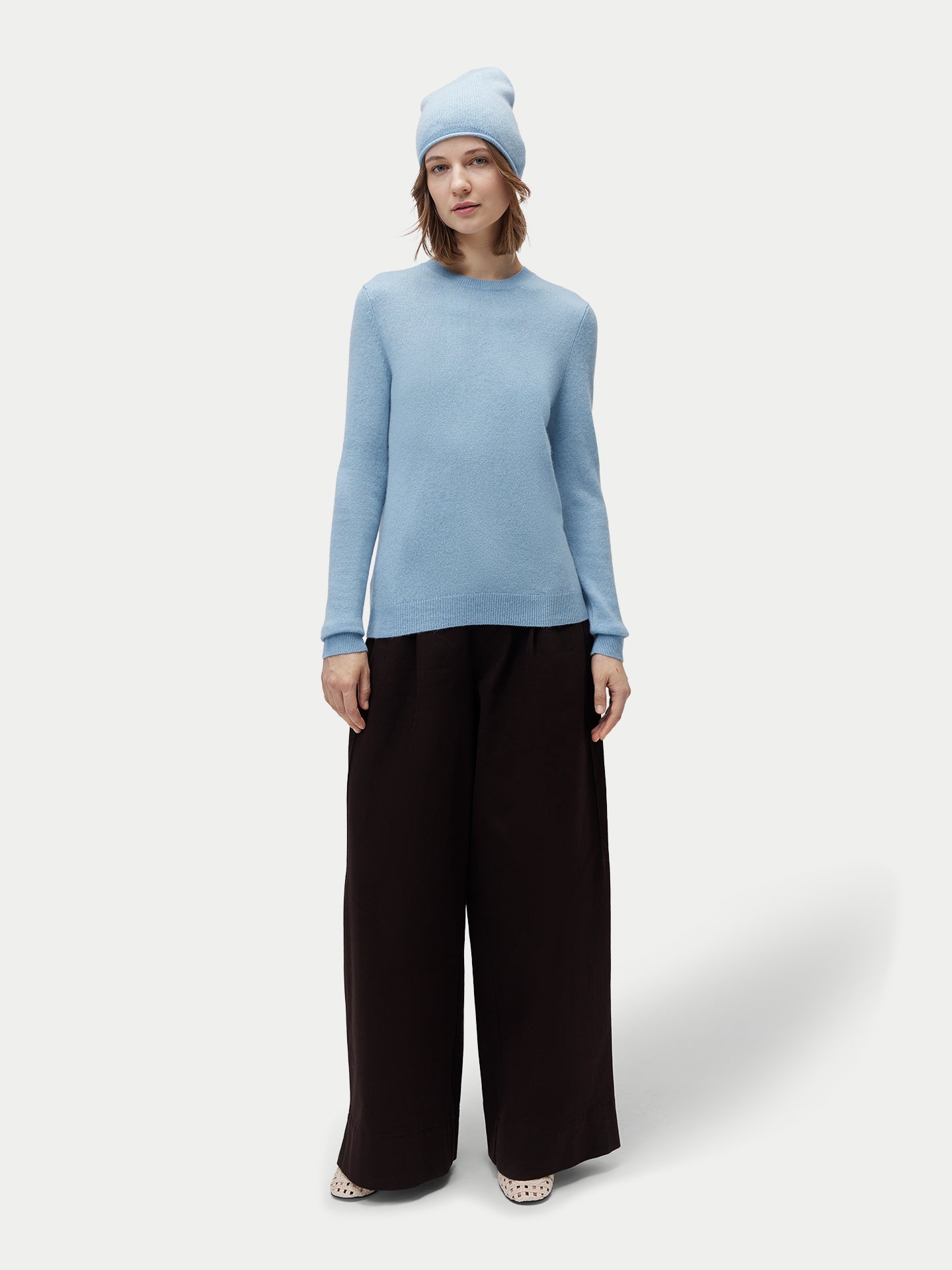 Ensemble pull et bonnet en cachemire