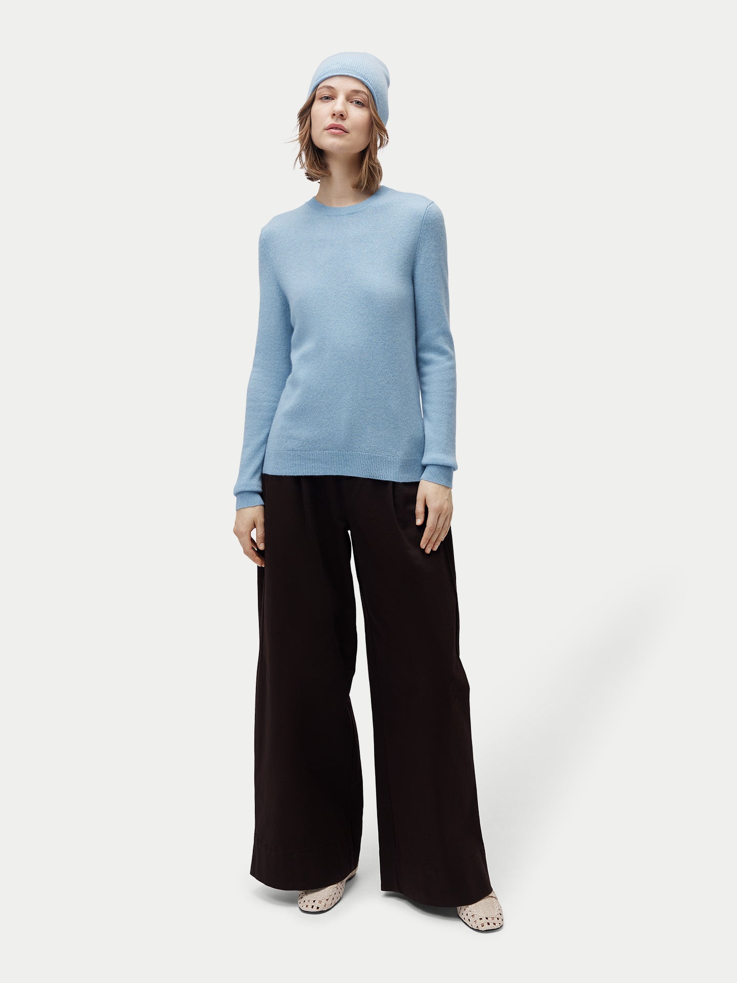 Ensemble pull et bonnet en cachemire