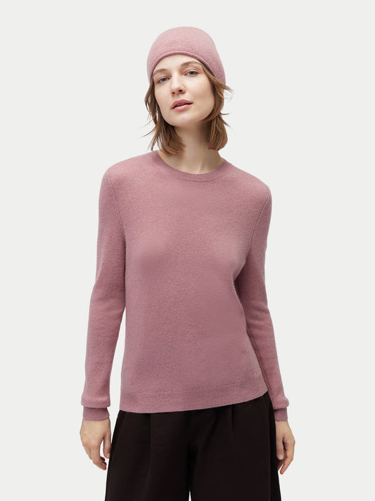Ensemble pull et bonnet en cachemire