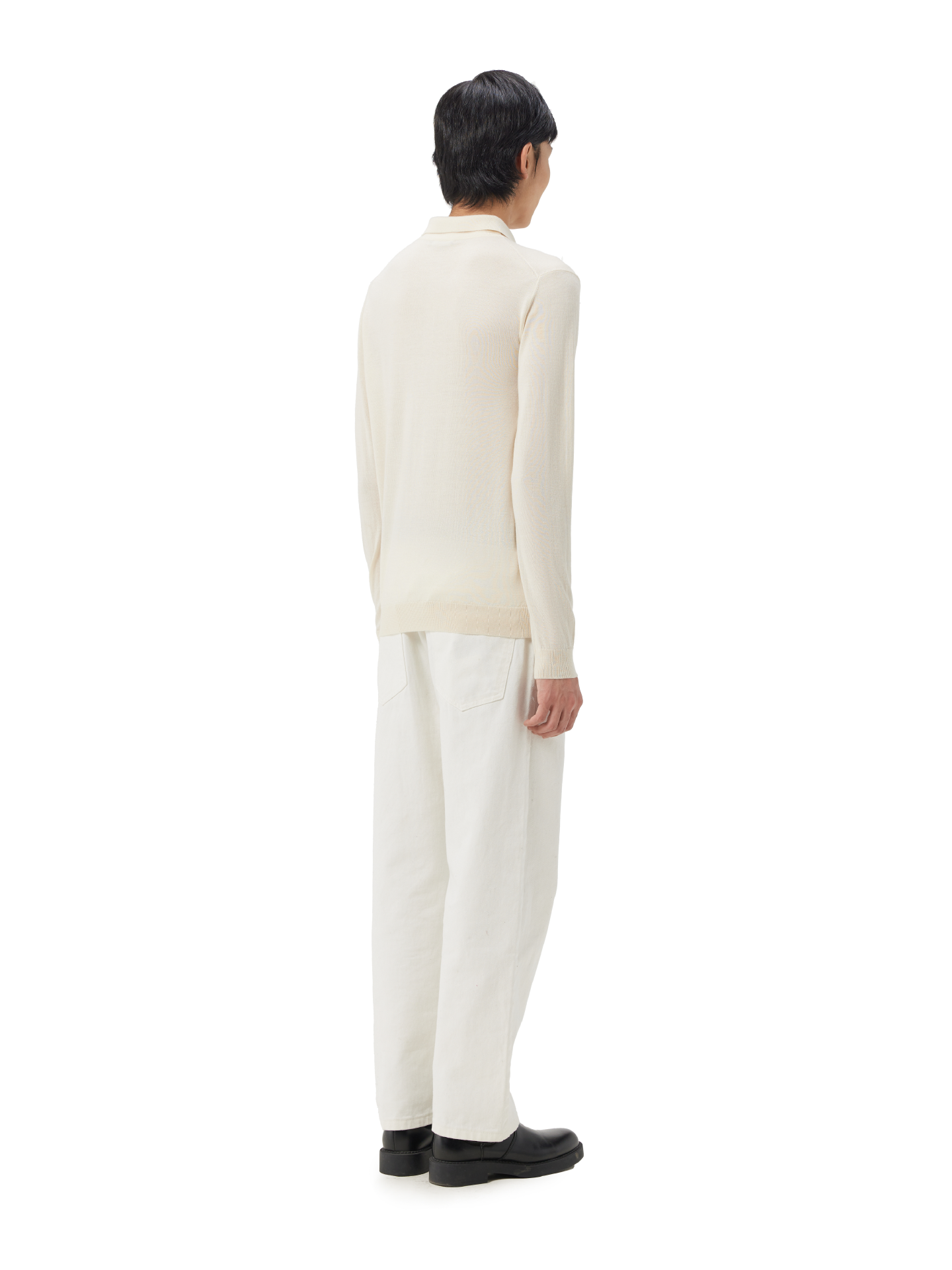 Polo en soie de cachemire pour hommes