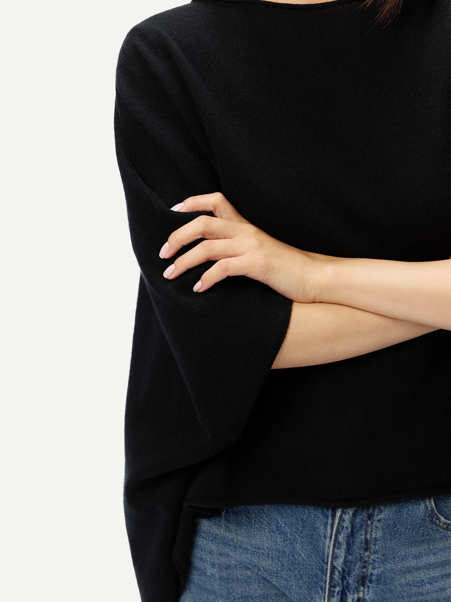 Poncho en cachemire Timeless à encolure bateau