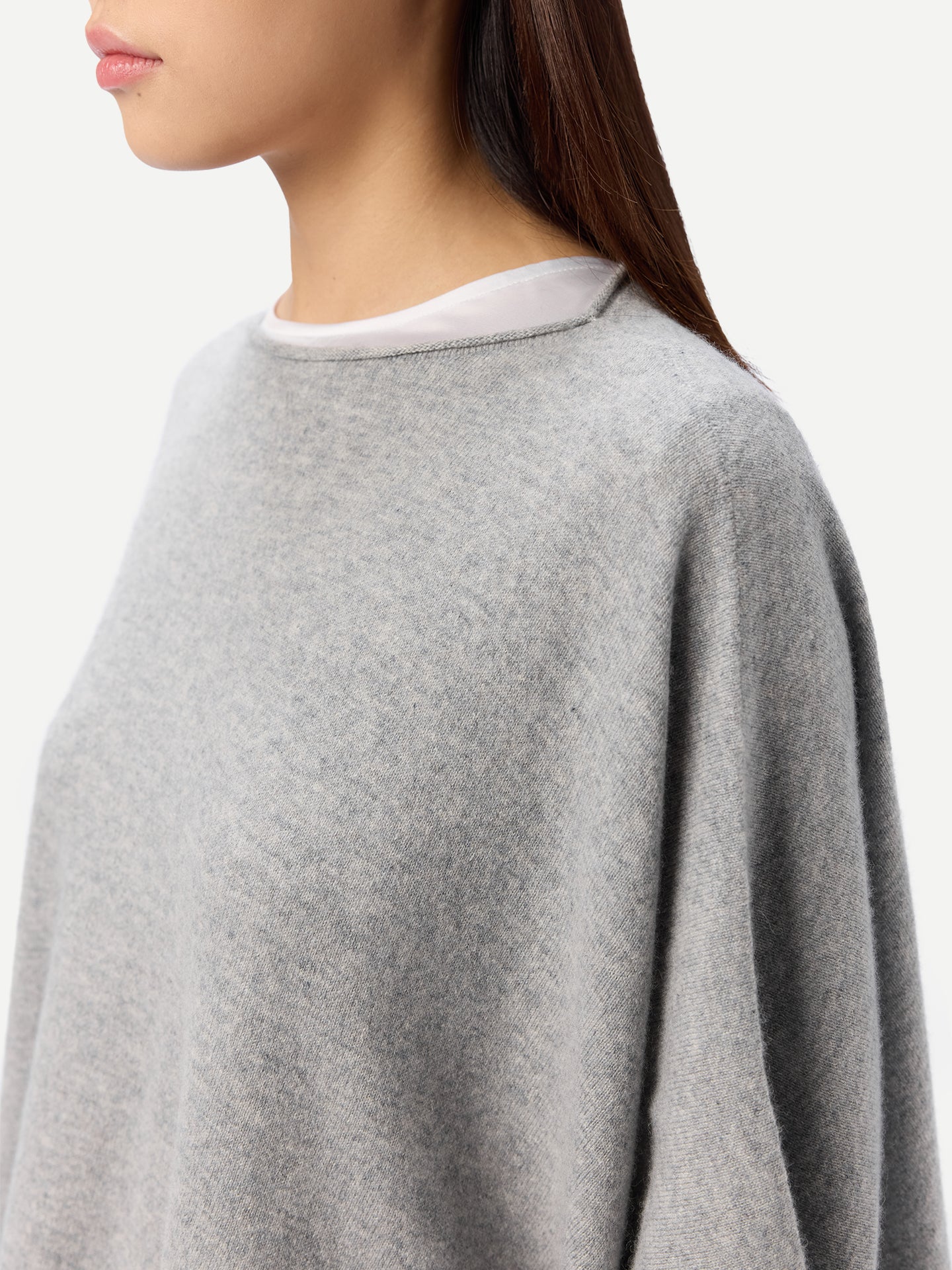 Poncho en cachemire Timeless à encolure bateau