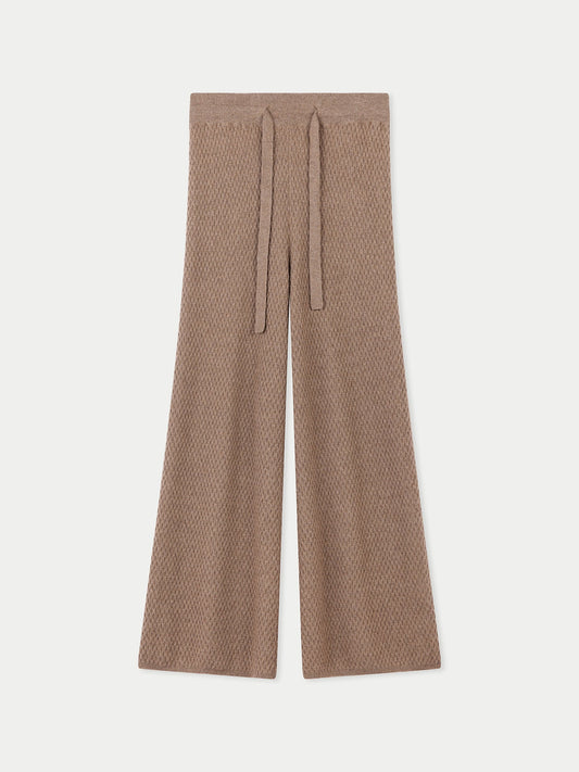 Pantalon en cachemire coupe classique Taupe - Gobi Cashmere