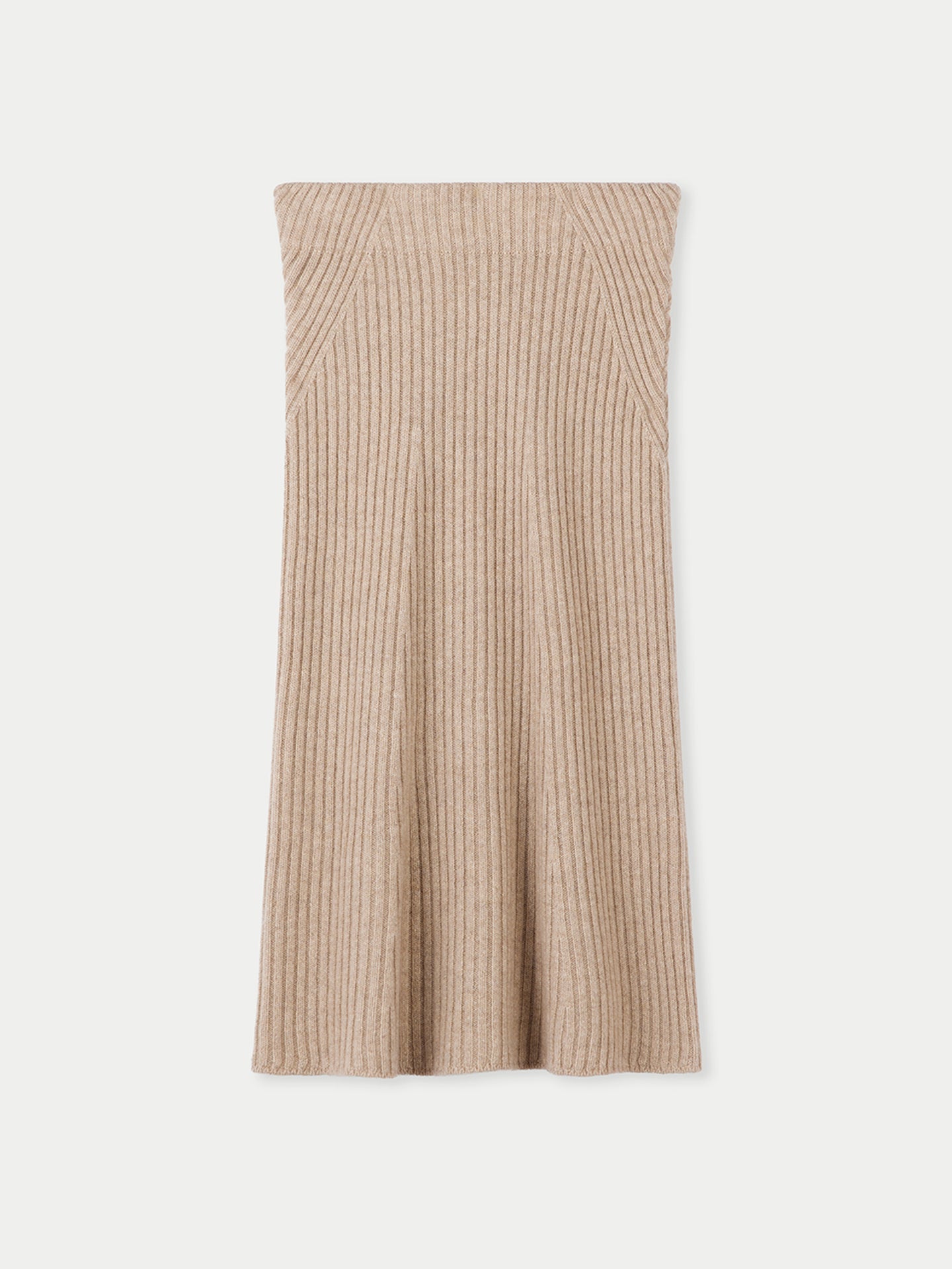 Jupe midi en cachemire Taupe - Gobi Cashmere