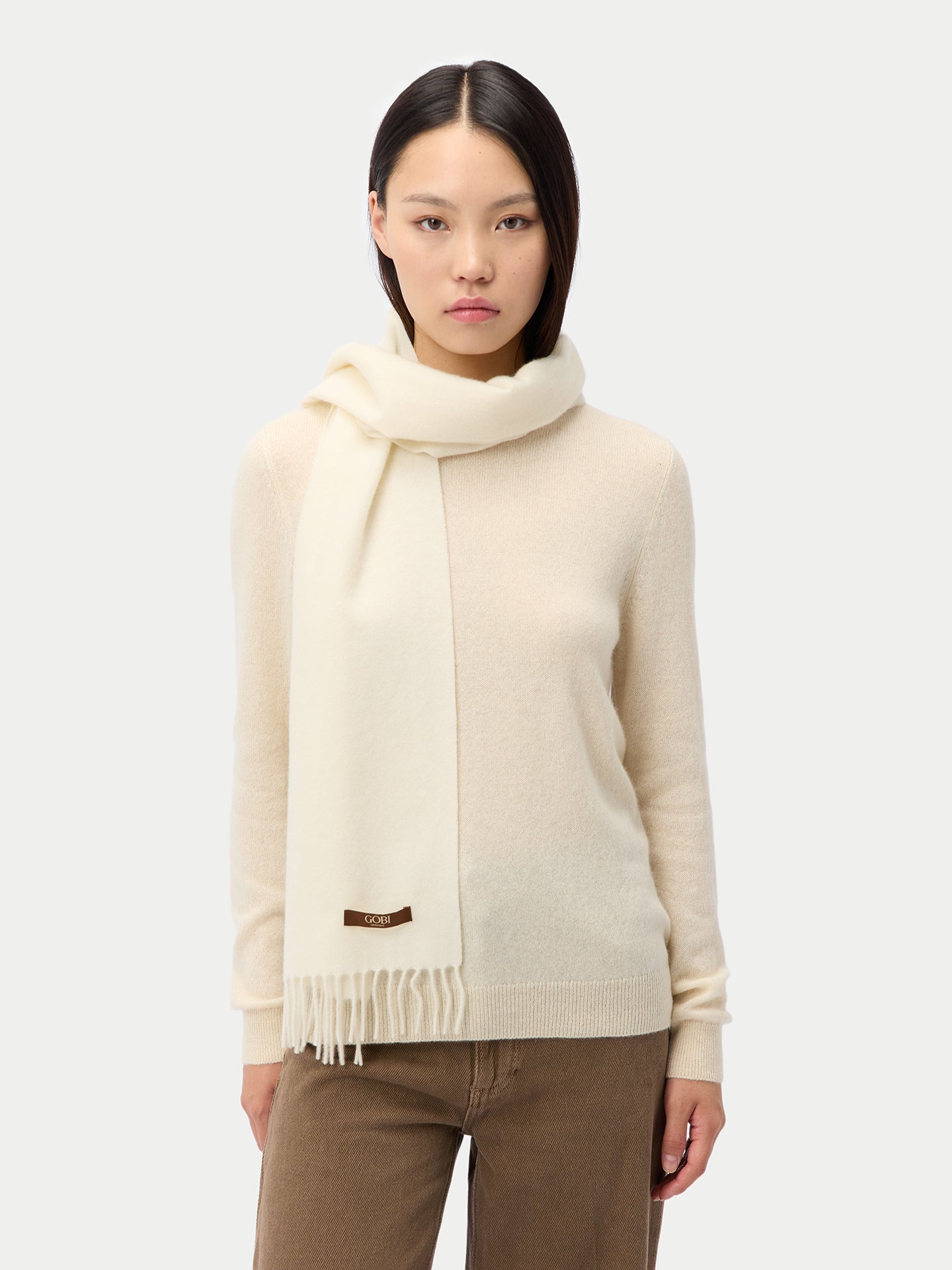 Écharpe en cachemire tissé Couleur Organique